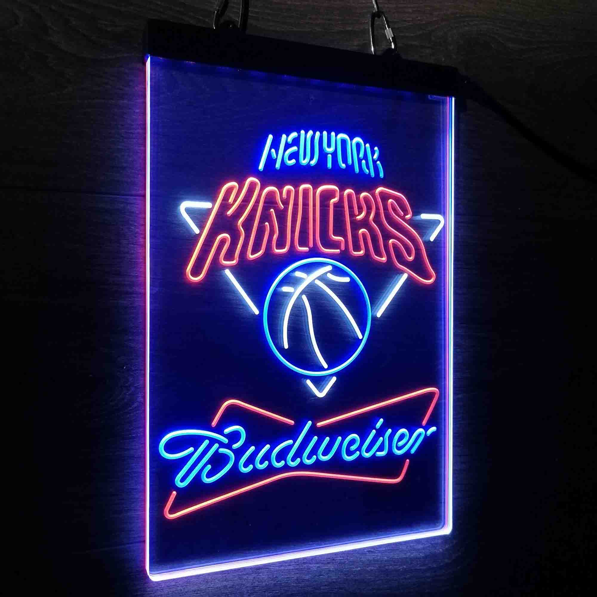 New York Knicks Nba Budweiser Neon LED Sign 3 Colors