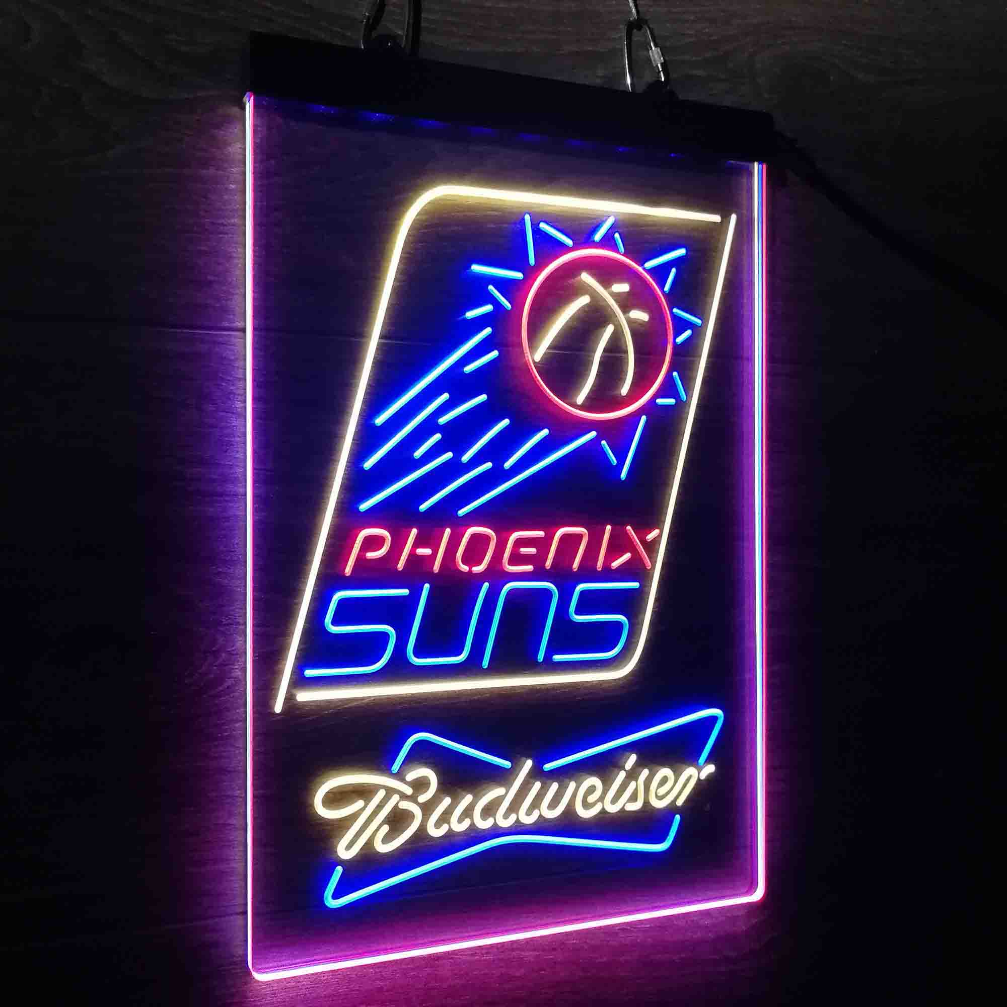 Phoenix Suns Nba Budweiser Neon LED Sign 3 Colors