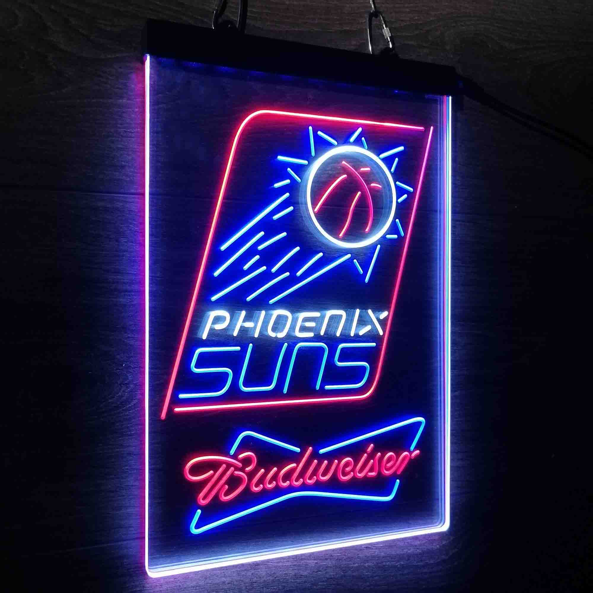 Phoenix Suns Nba Budweiser Neon LED Sign 3 Colors