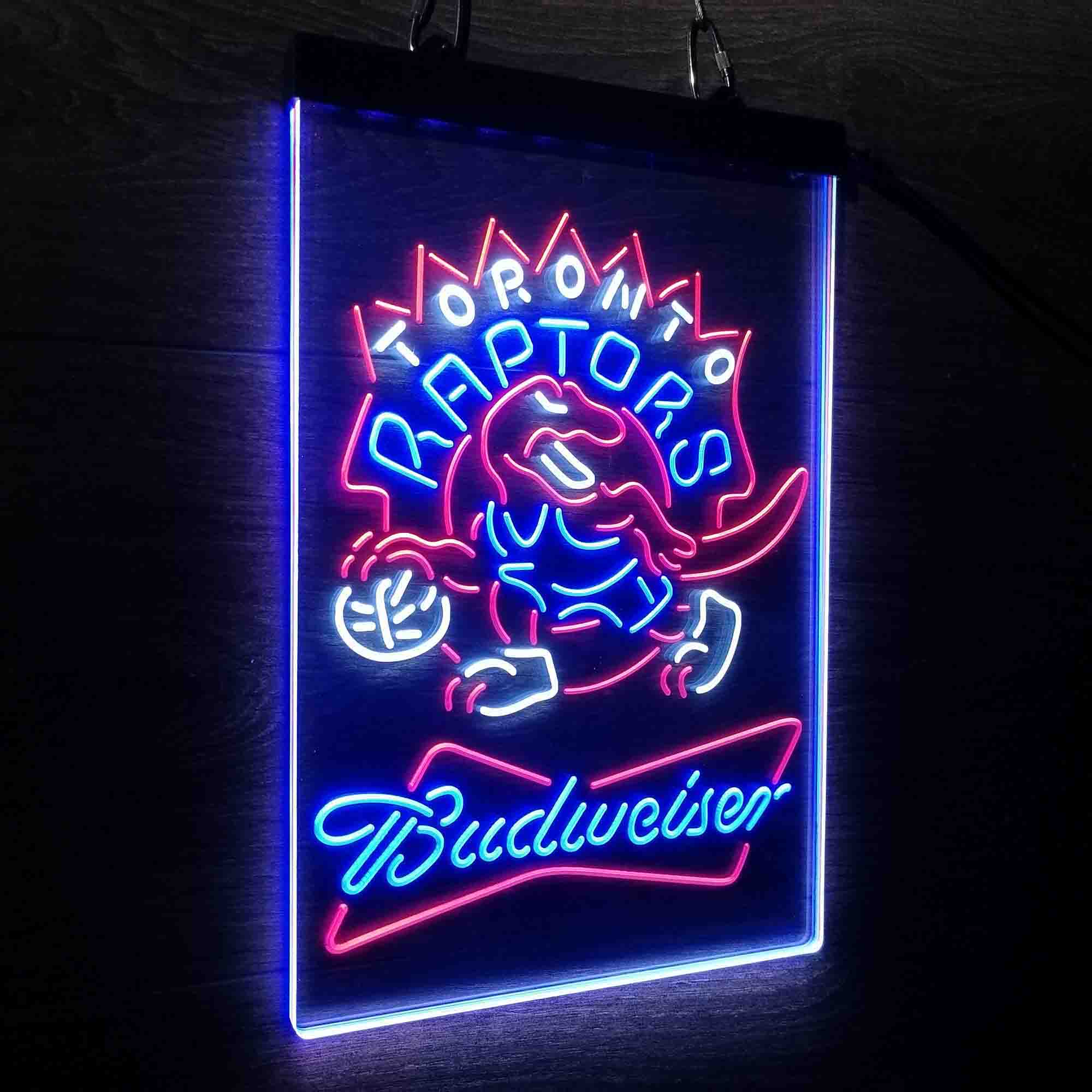 Toronto Raptors Nba Budweiser Neon LED Sign 3 Colors