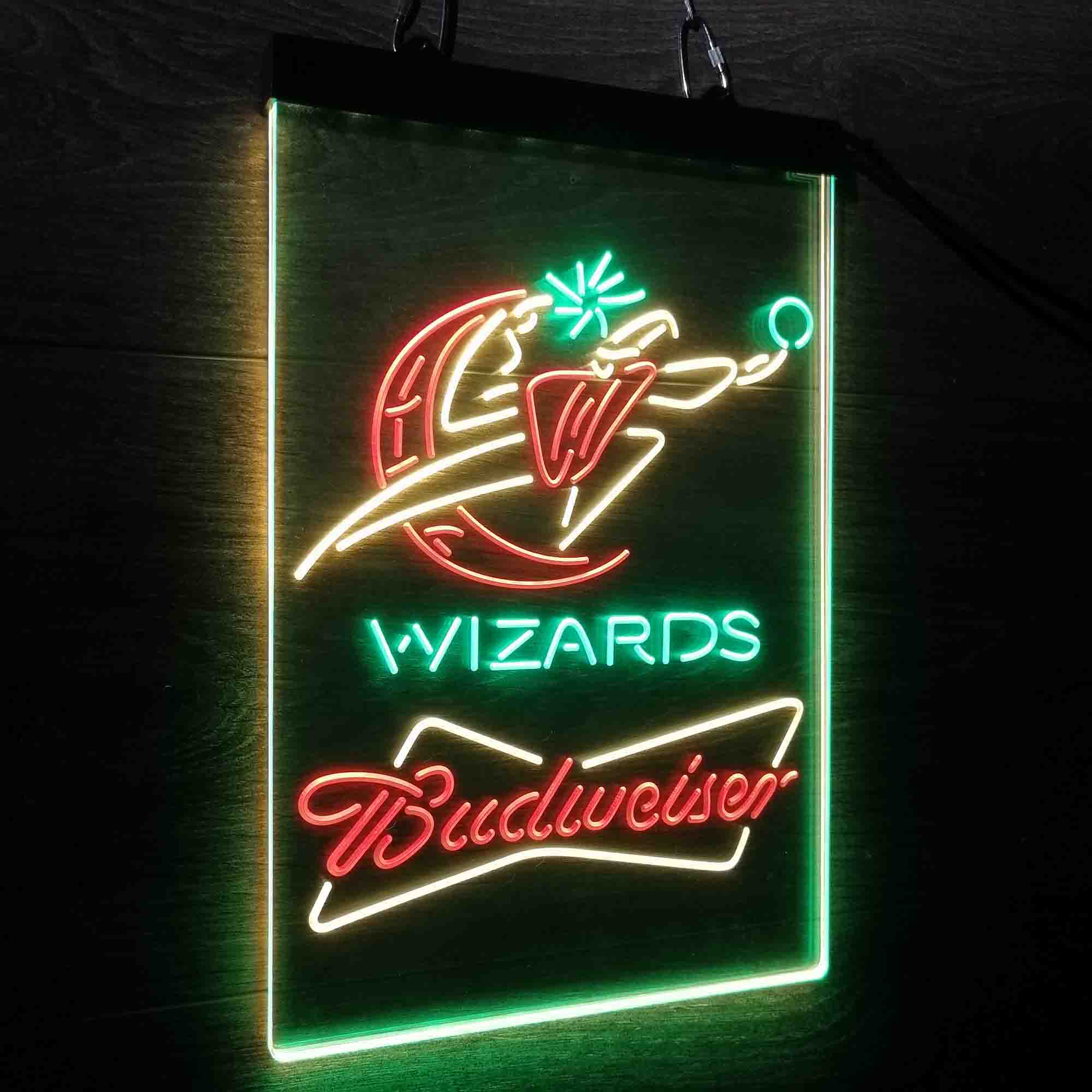 Wizards Nba Budweiser Neon LED Sign 3 Colors
