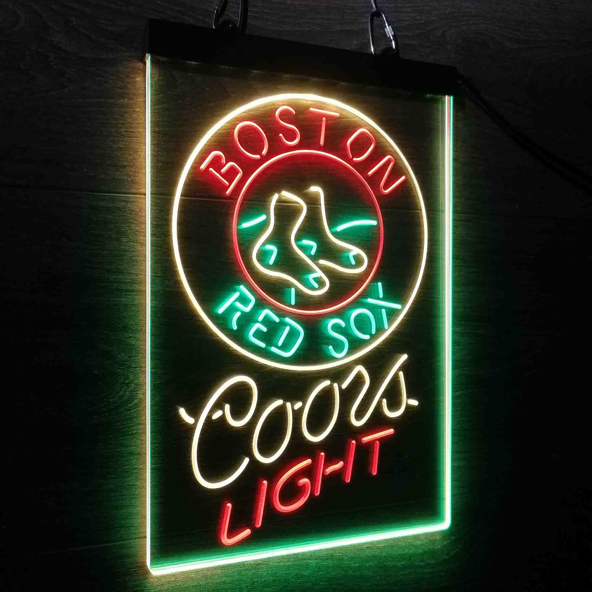 Coors Boston Red Sox Coors Light Neon LED Sign 3 Colors