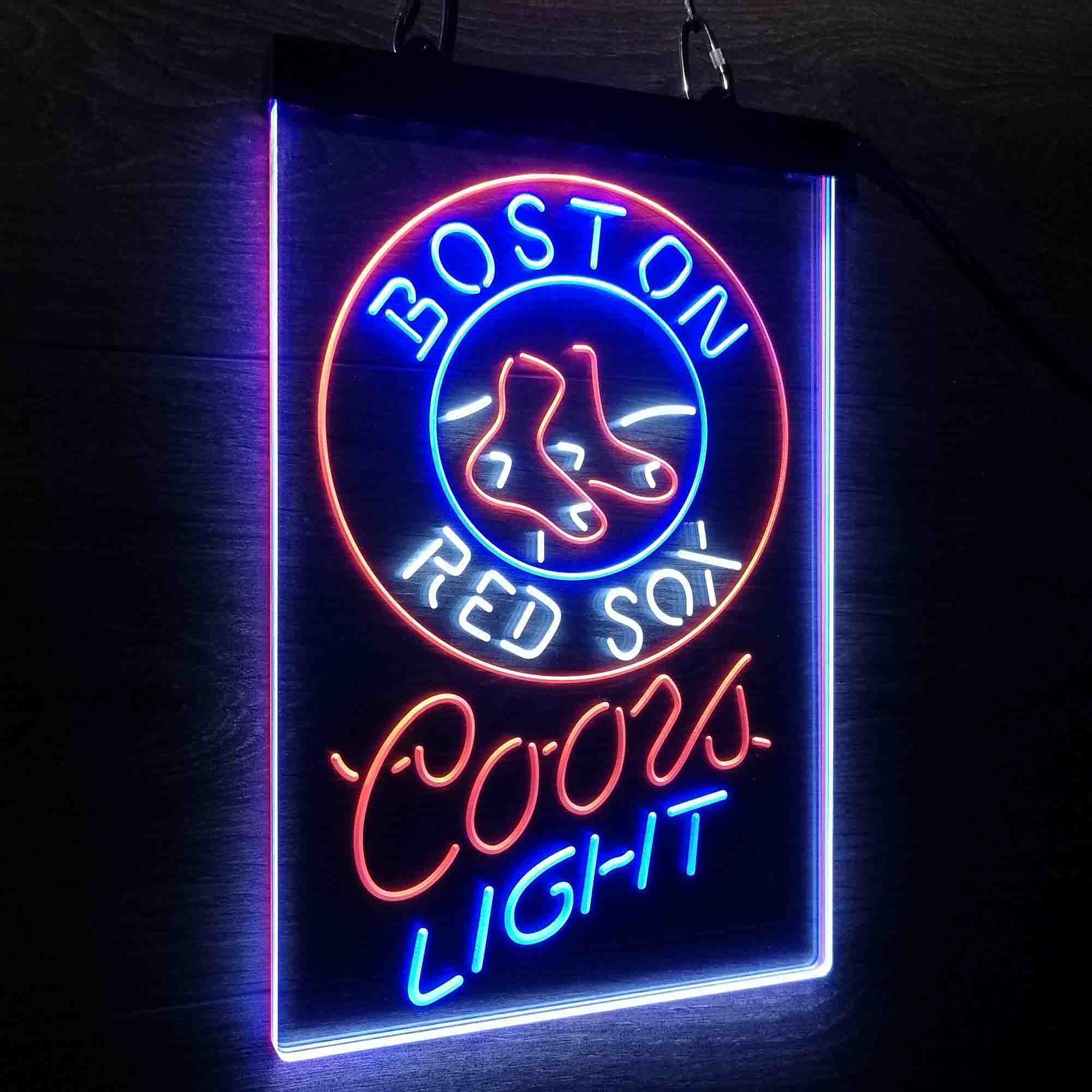 Coors Boston Red Sox Coors Light Neon LED Sign 3 Colors