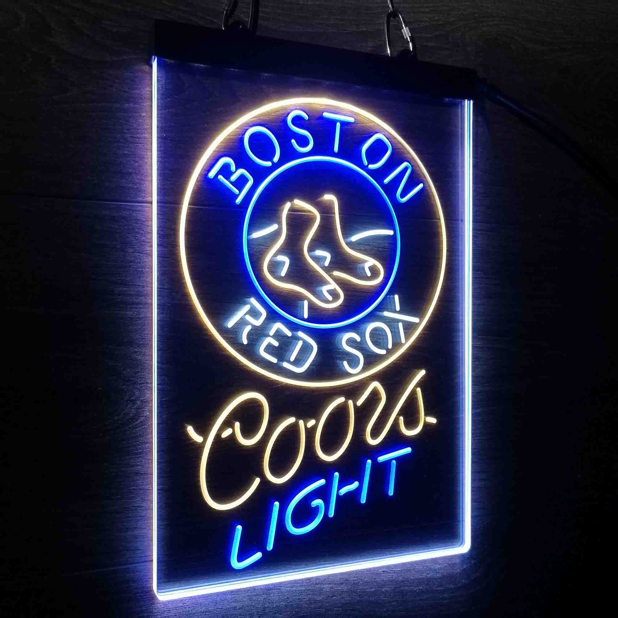 Coors Boston Red Sox Coors Light Neon LED Sign 3 Colors