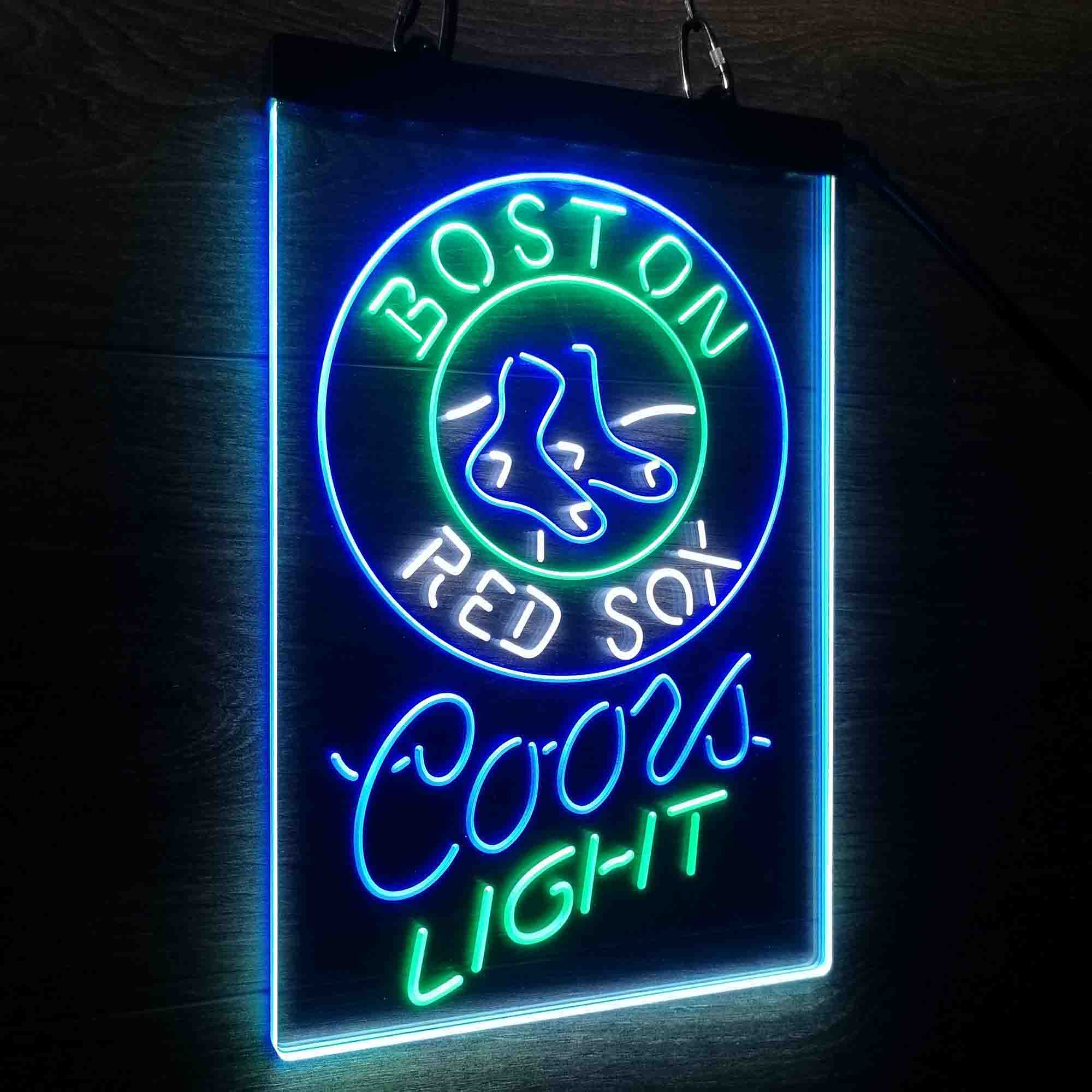 Coors Boston Red Sox Coors Light Neon LED Sign 3 Colors