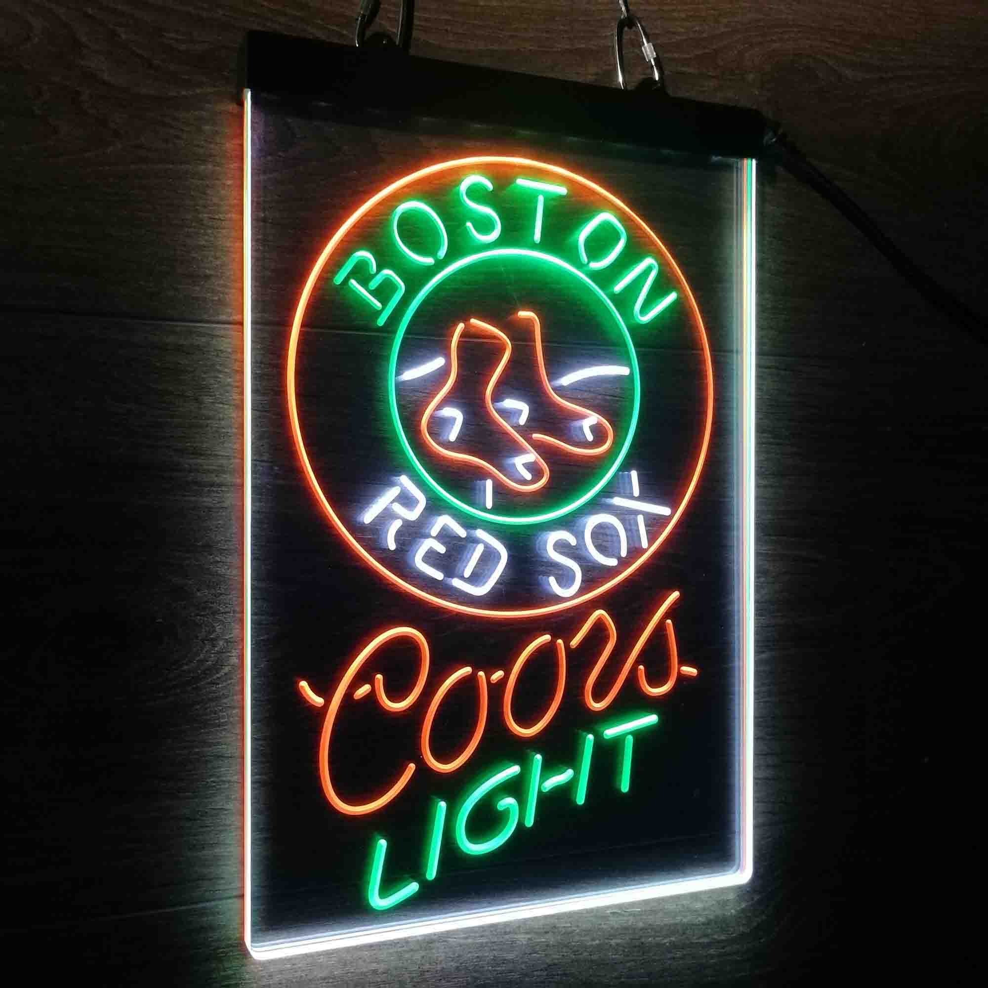 Coors Boston Red Sox Coors Light Neon LED Sign 3 Colors