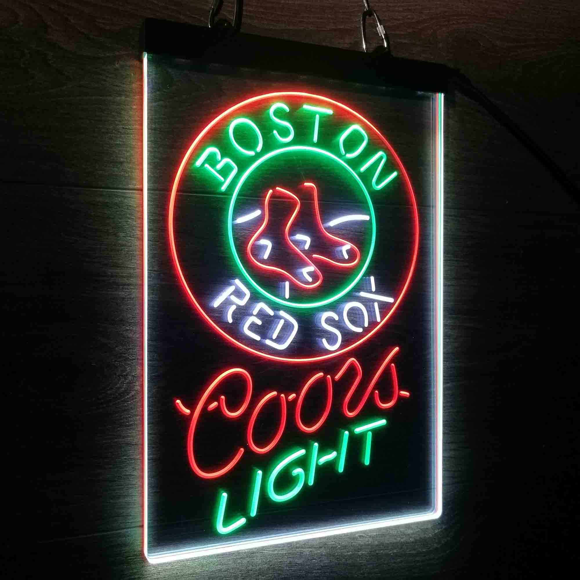 Coors Boston Red Sox Coors Light Neon LED Sign 3 Colors