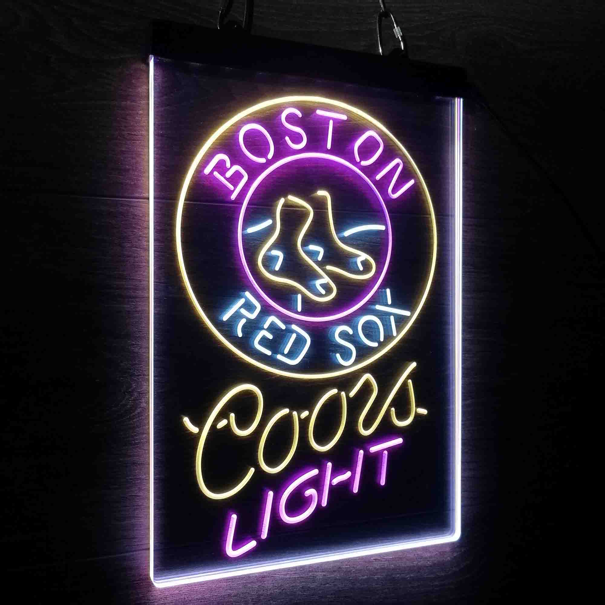 Coors Boston Red Sox Coors Light Neon LED Sign 3 Colors