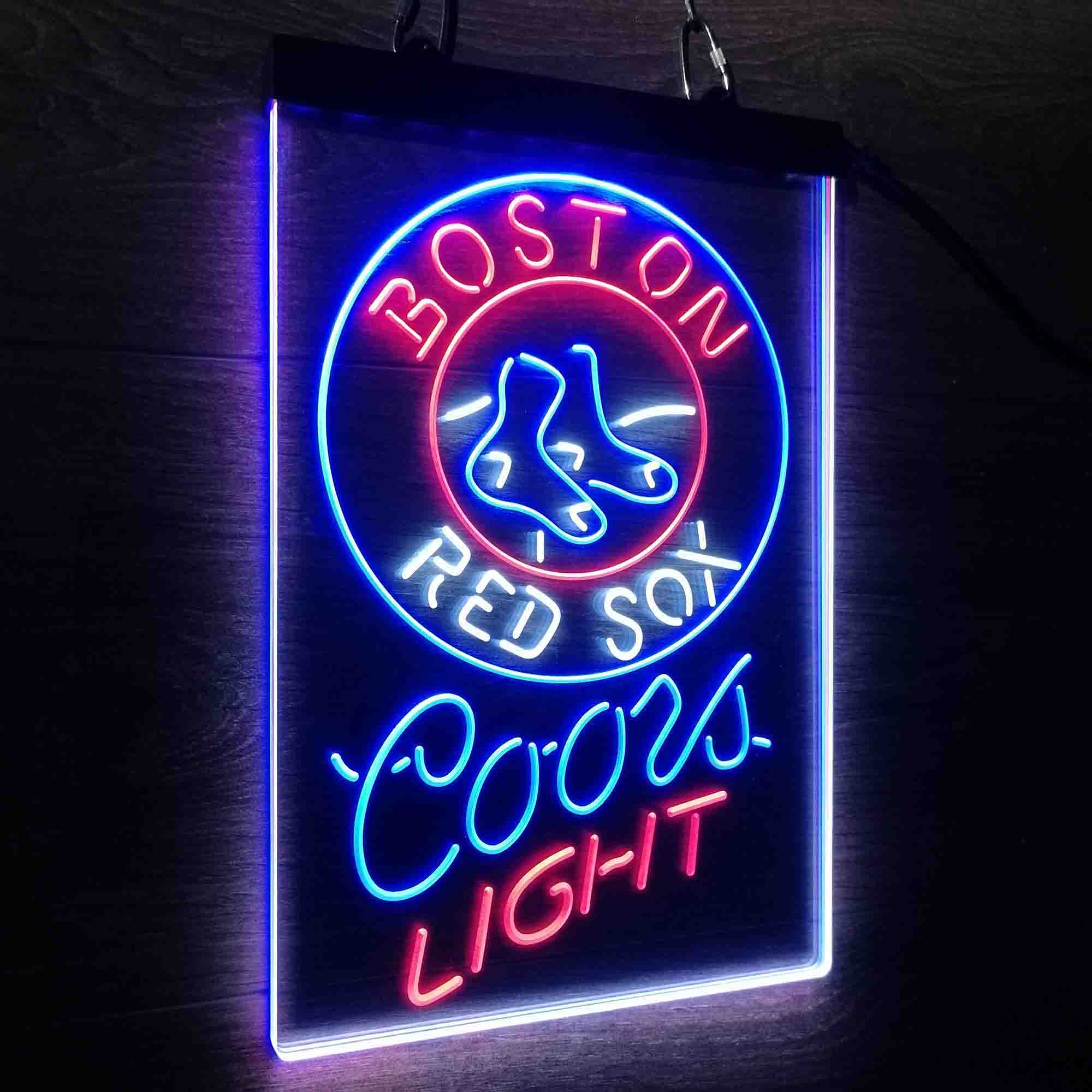 Coors Boston Red Sox Coors Light Neon LED Sign 3 Colors