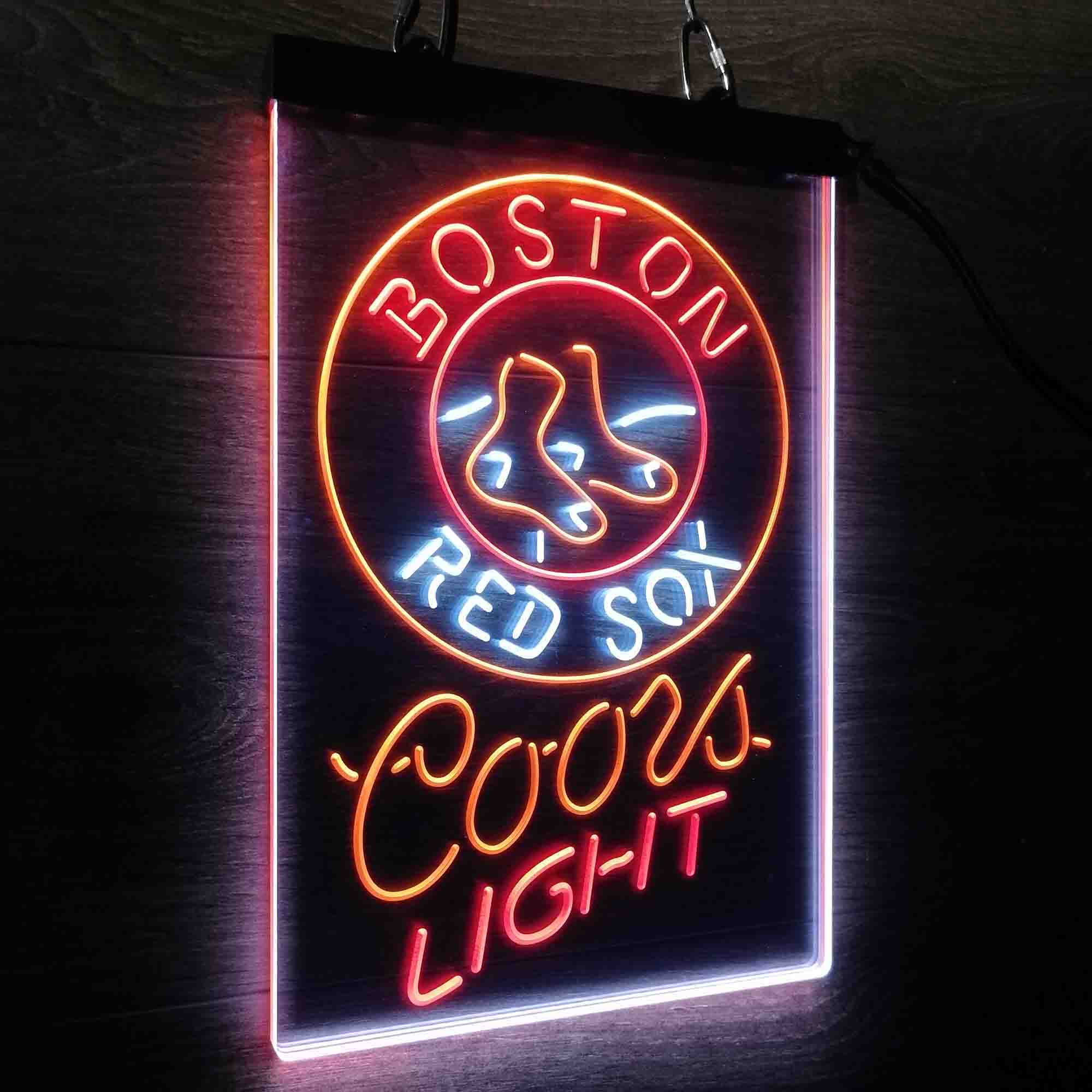 Coors Boston Red Sox Coors Light Neon LED Sign 3 Colors