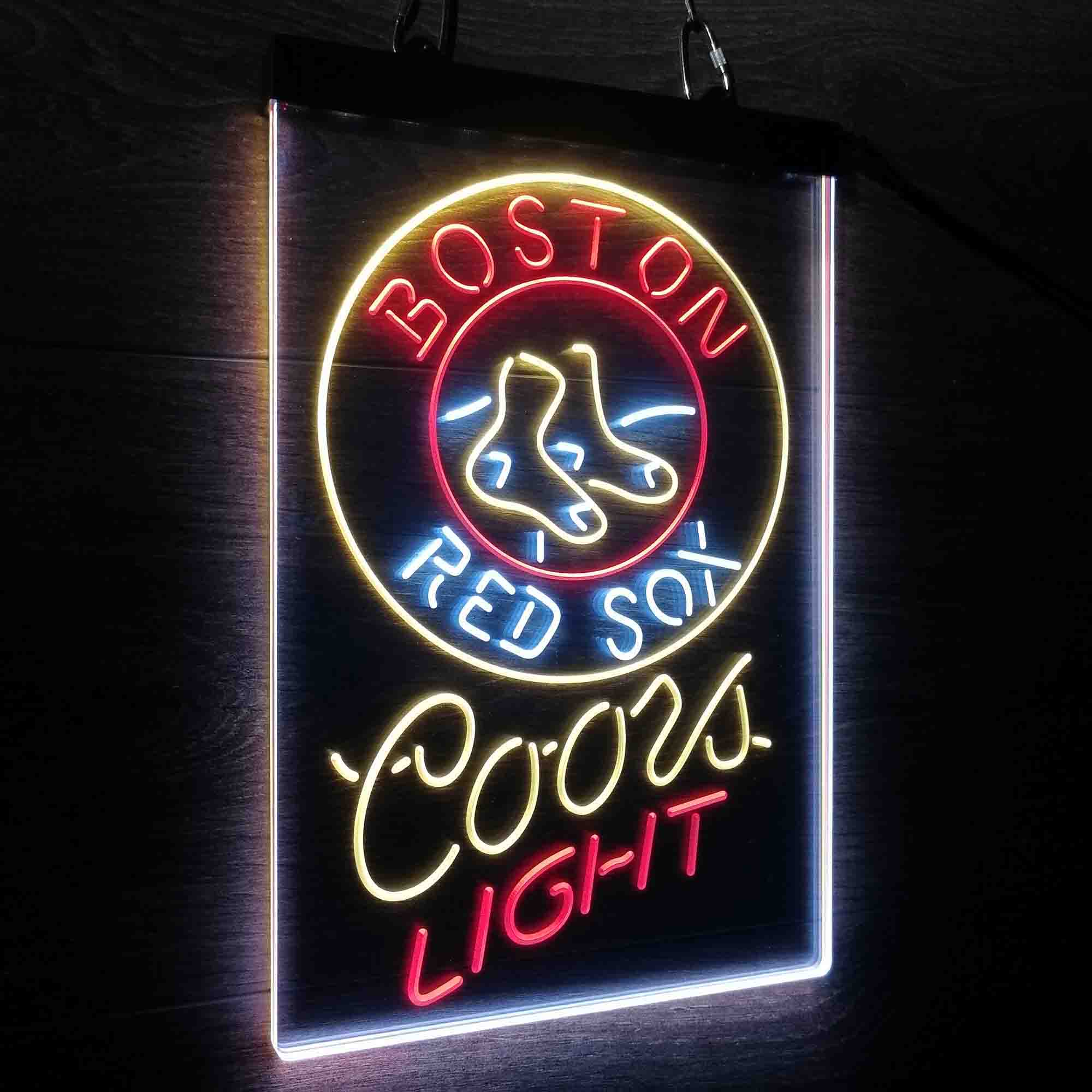 Coors Boston Red Sox Coors Light Neon LED Sign 3 Colors