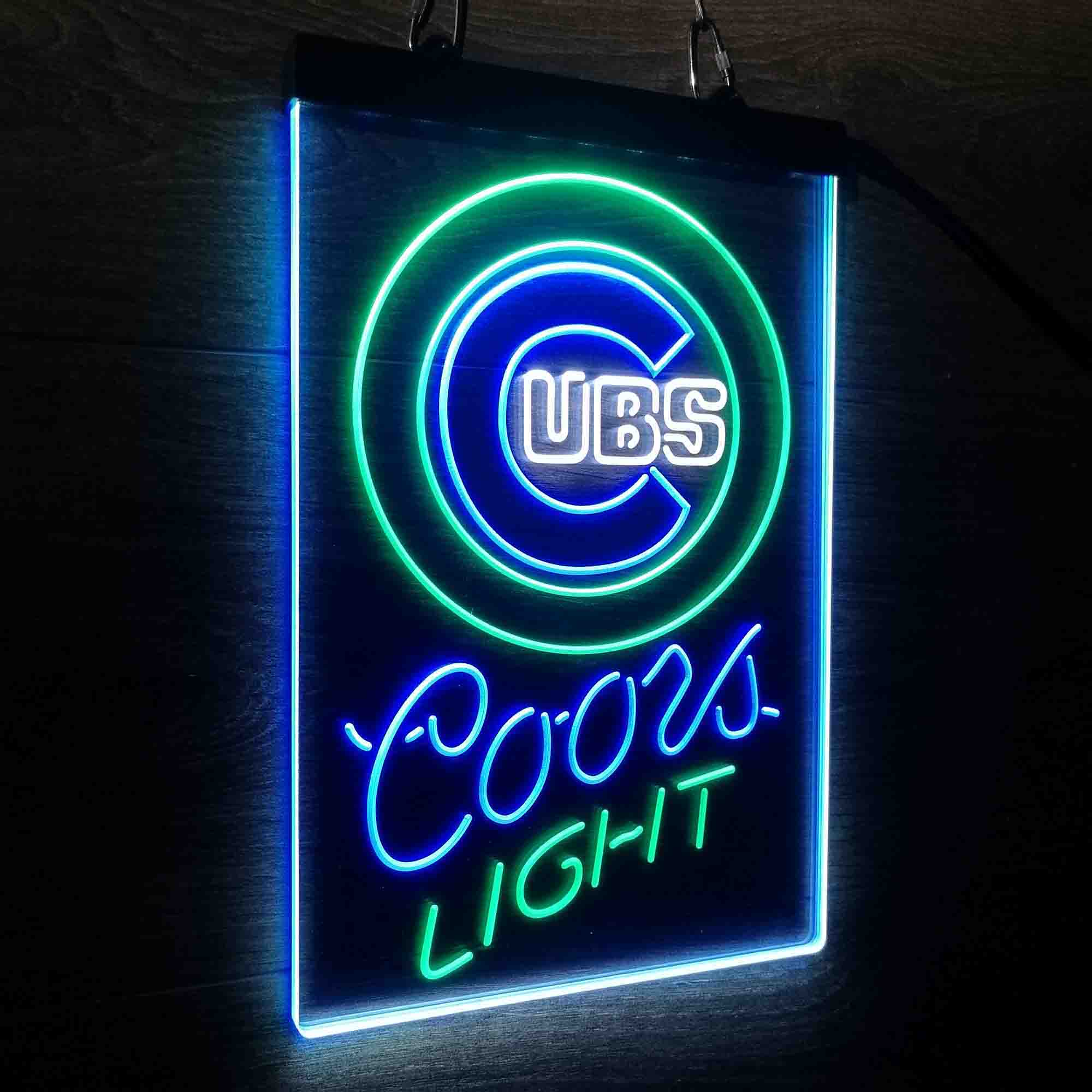 Coors Chicago Cubs Coors Light Neon LED Sign 3 Colors