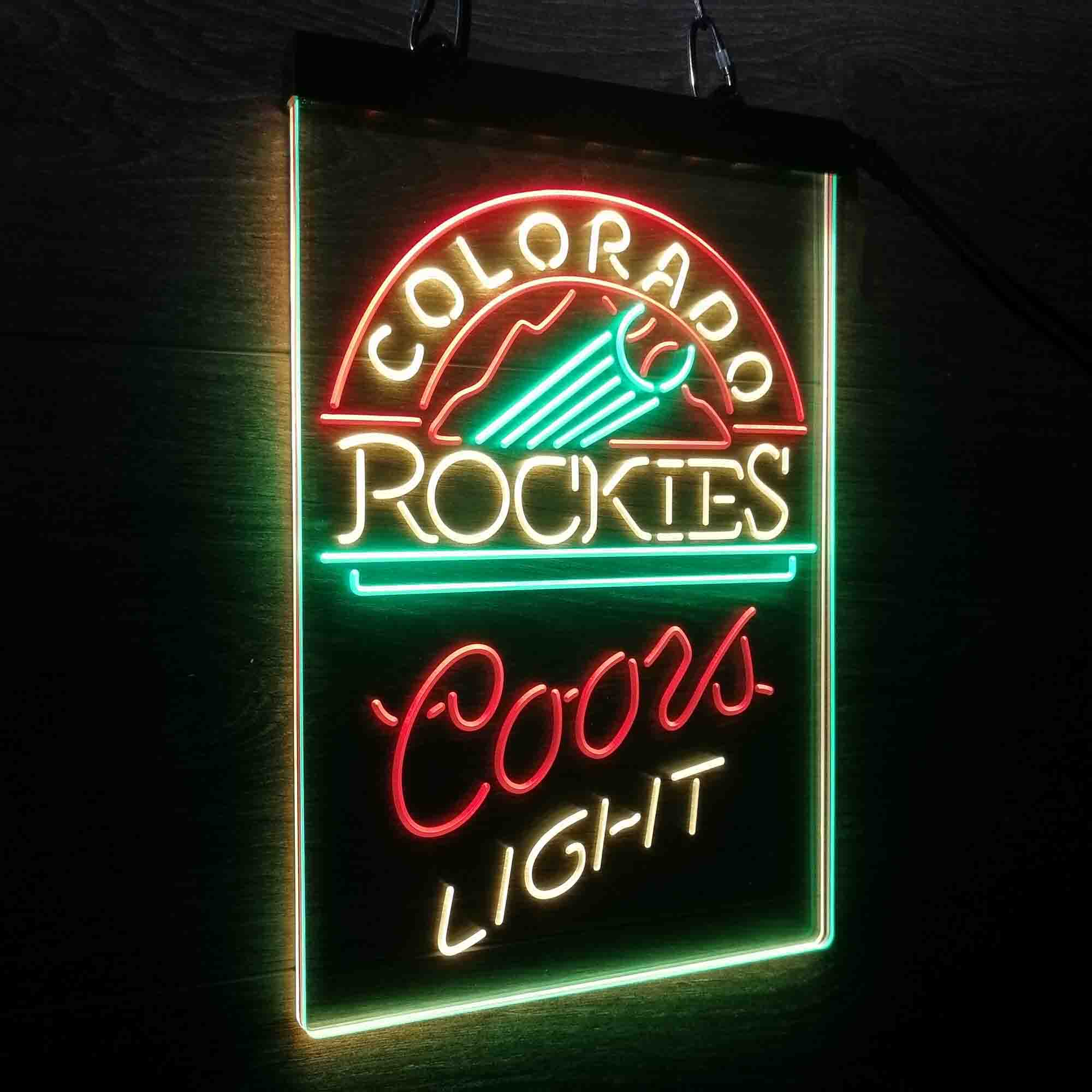 Coors Colorado Rockies Coors Light Neon LED Sign 3 Colors