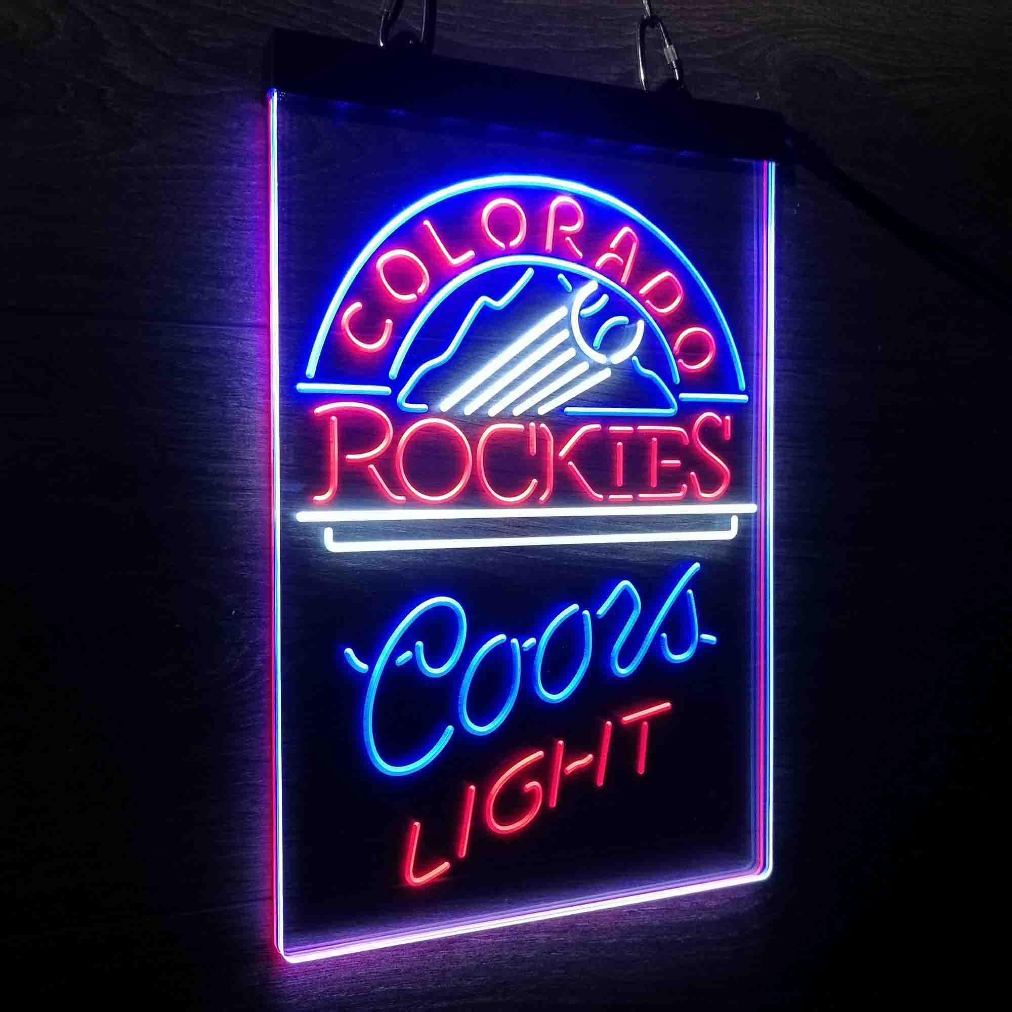 Coors Colorado Rockies Coors Light Neon LED Sign 3 Colors