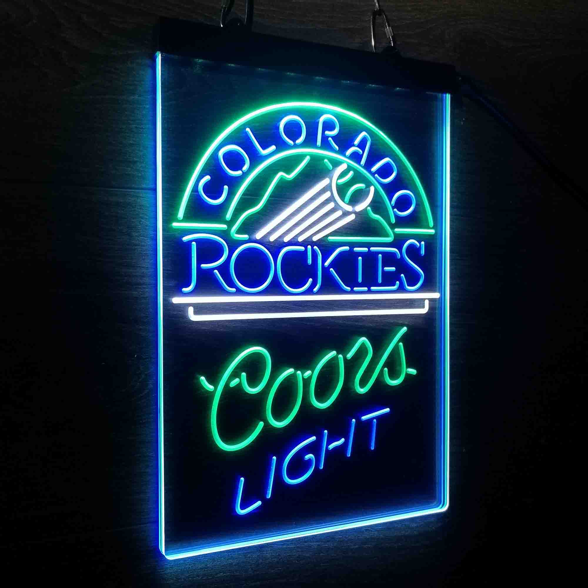 Coors Colorado Rockies Coors Light Neon LED Sign 3 Colors