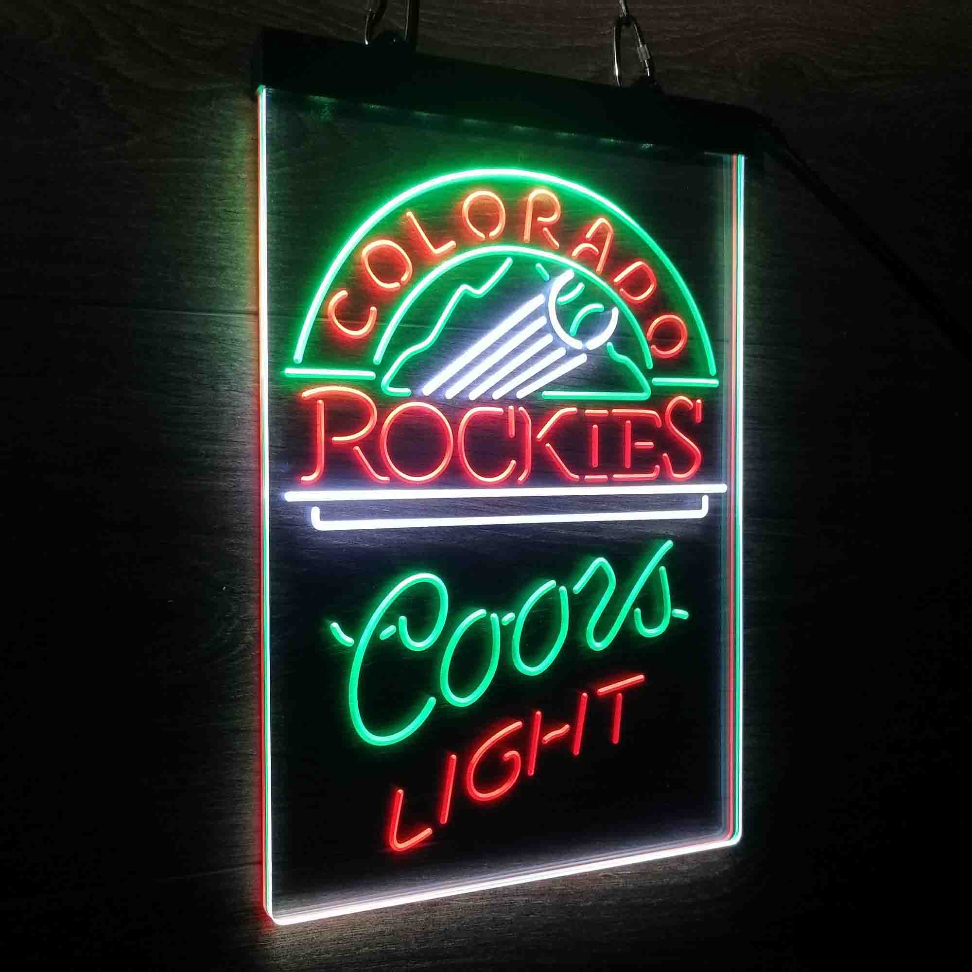 Coors Colorado Rockies Coors Light Neon LED Sign 3 Colors