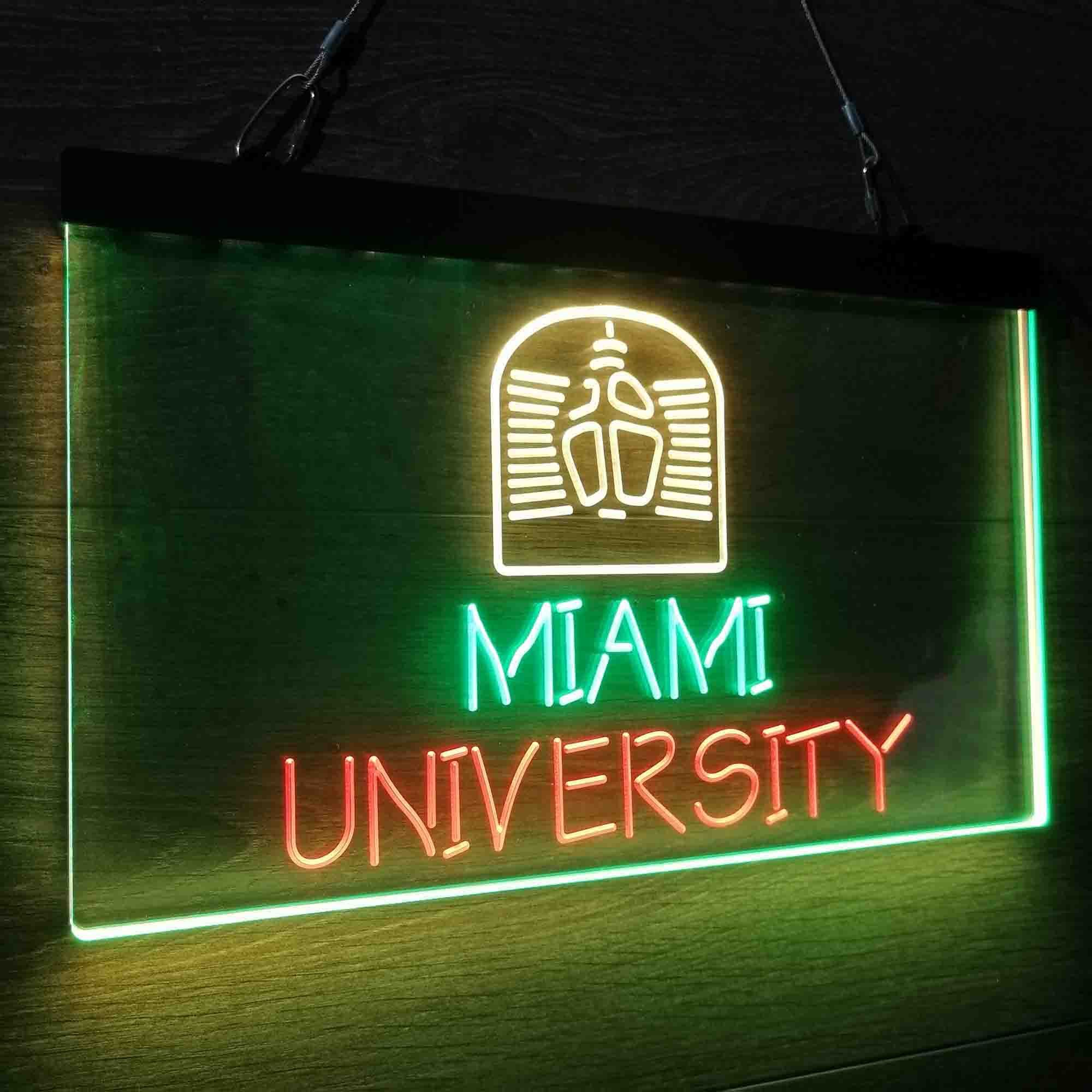 University Miami University Neon LED Sign 3 Colors