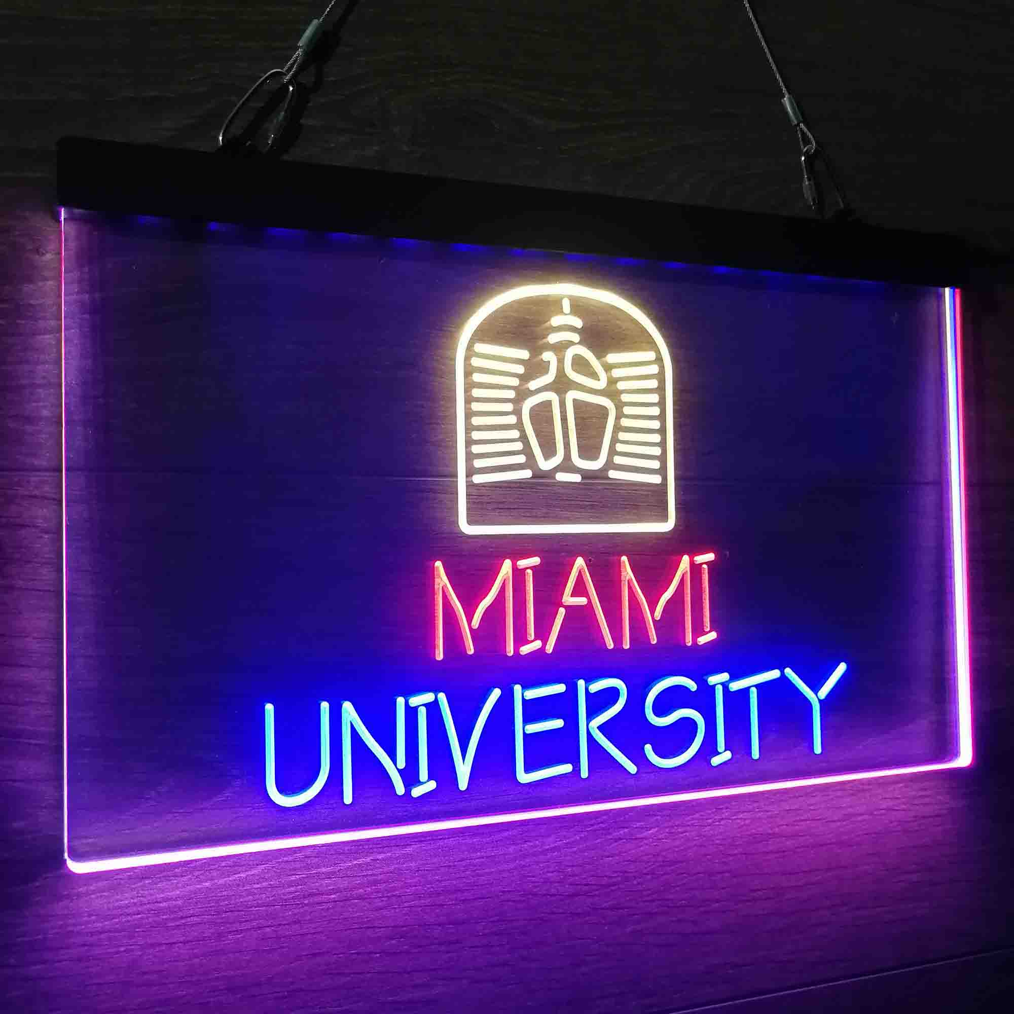 University Miami University Neon LED Sign 3 Colors