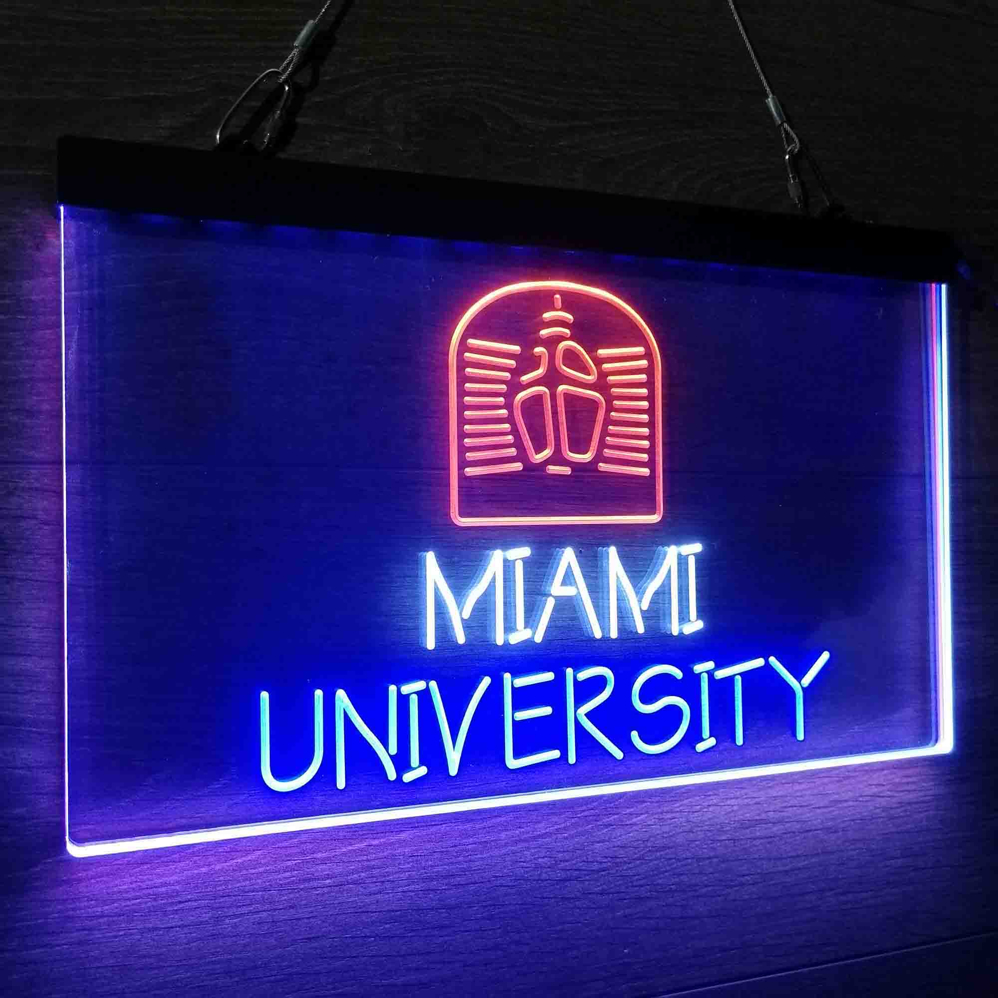 University Miami University Neon LED Sign 3 Colors