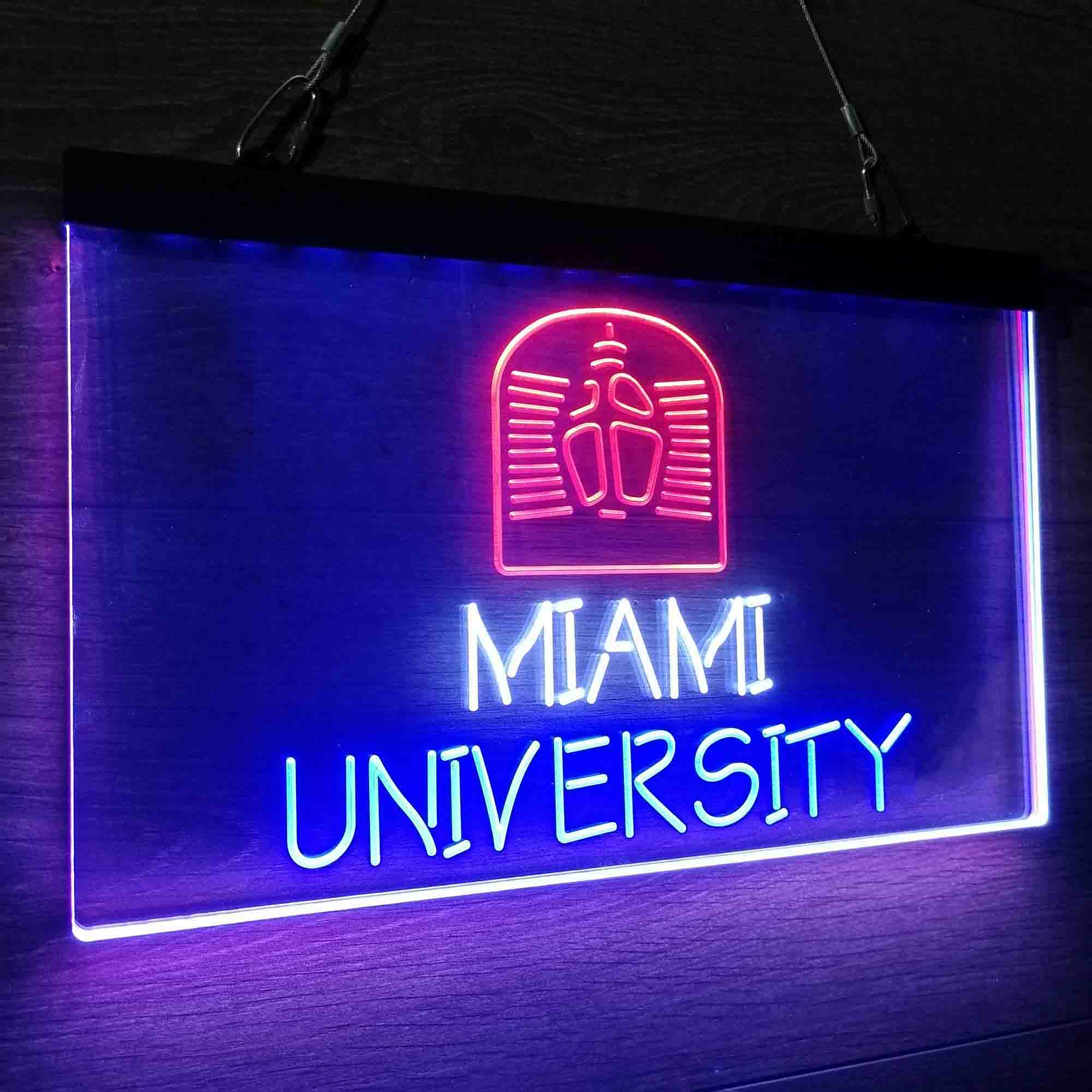 University Miami University Neon LED Sign 3 Colors