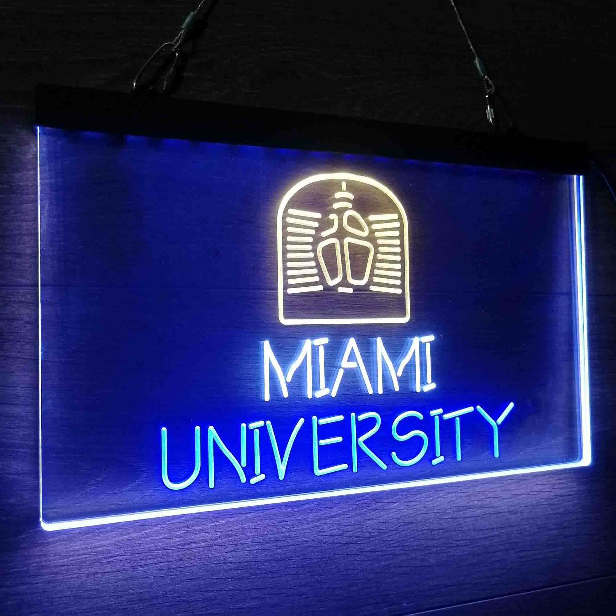 University Miami University Neon LED Sign 3 Colors