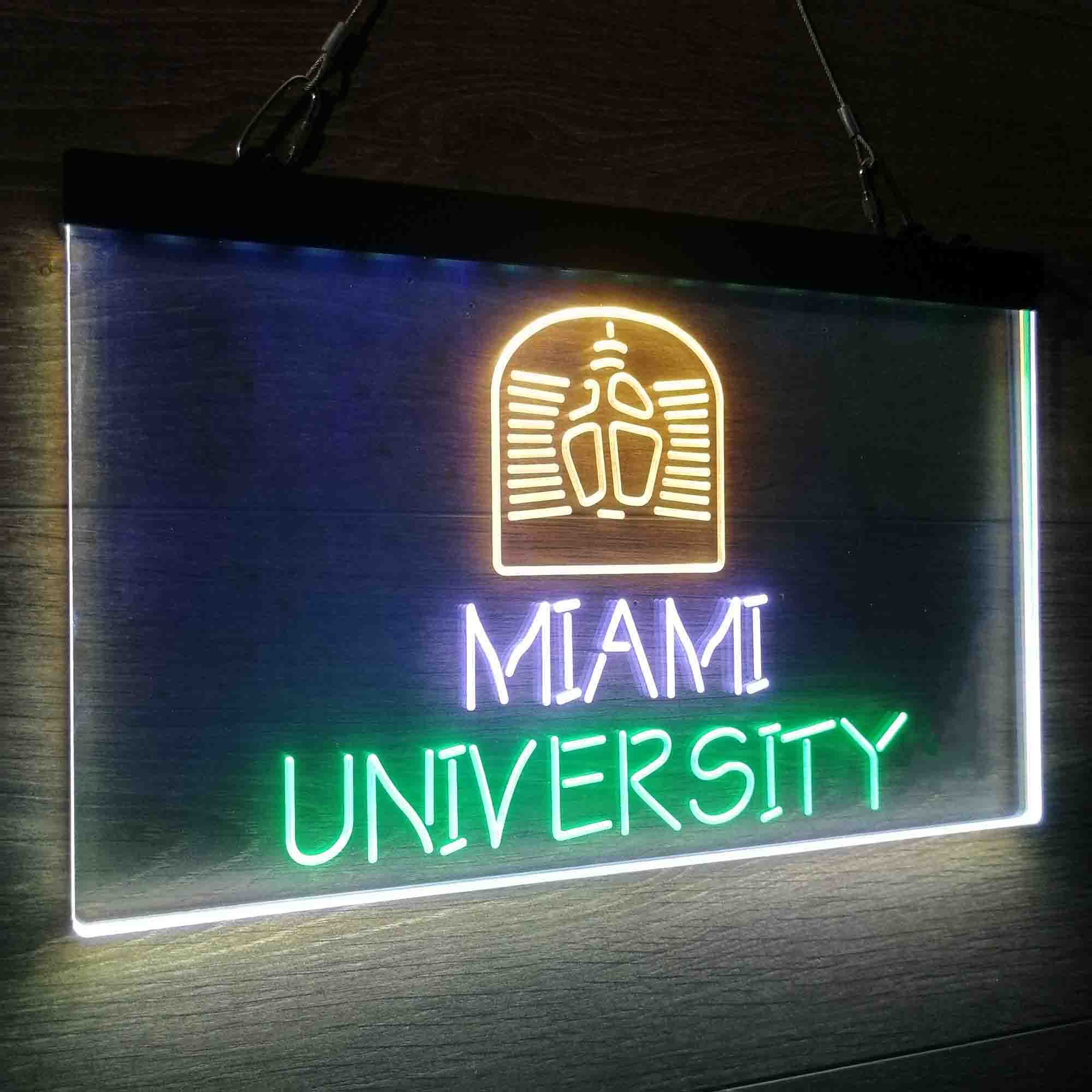 University Miami University Neon LED Sign 3 Colors