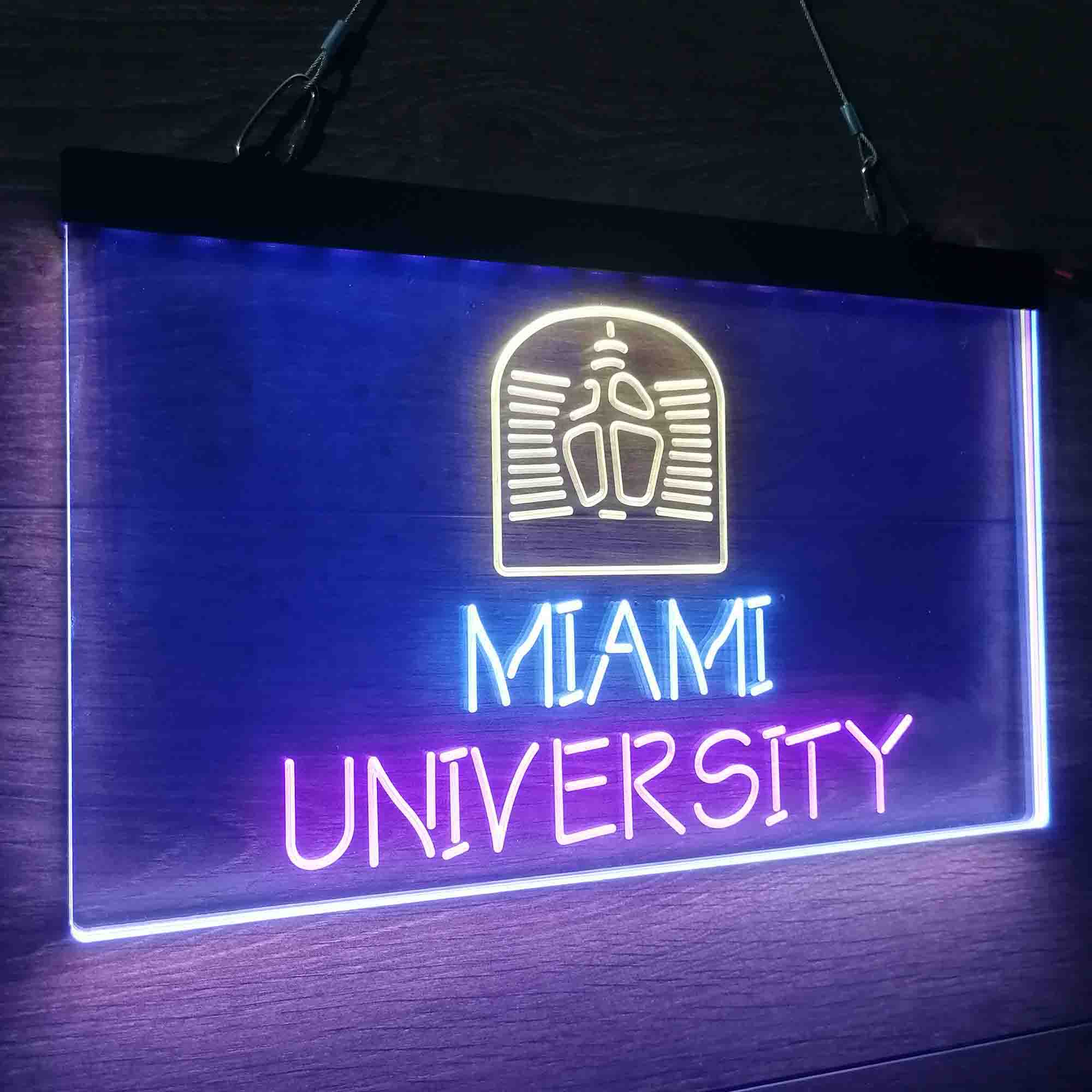 University Miami University Neon LED Sign 3 Colors