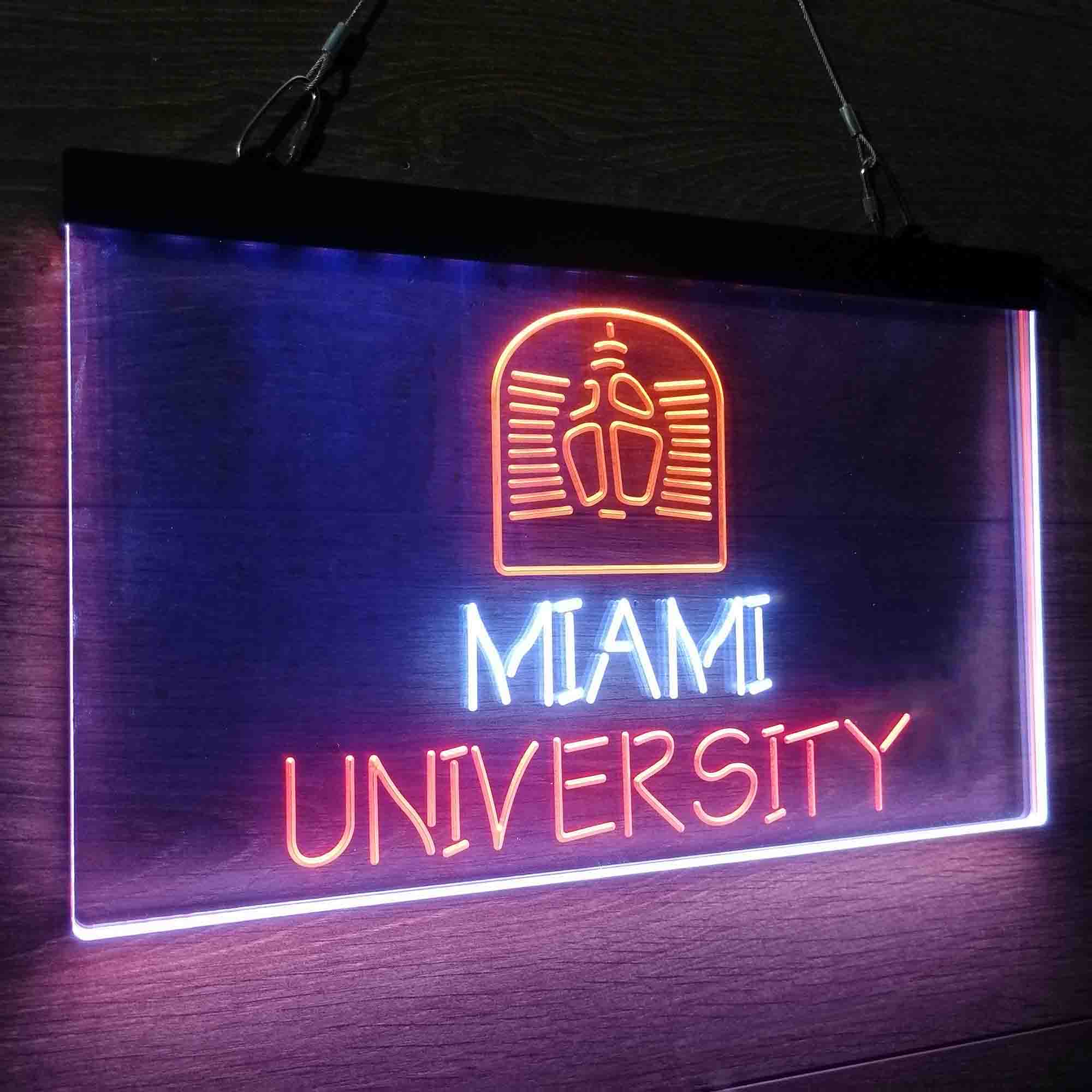 University Miami University Neon LED Sign 3 Colors