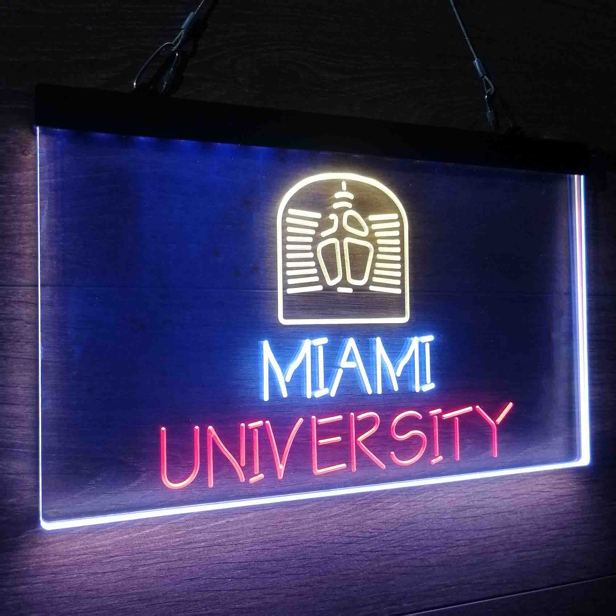 University Miami University Neon LED Sign 3 Colors