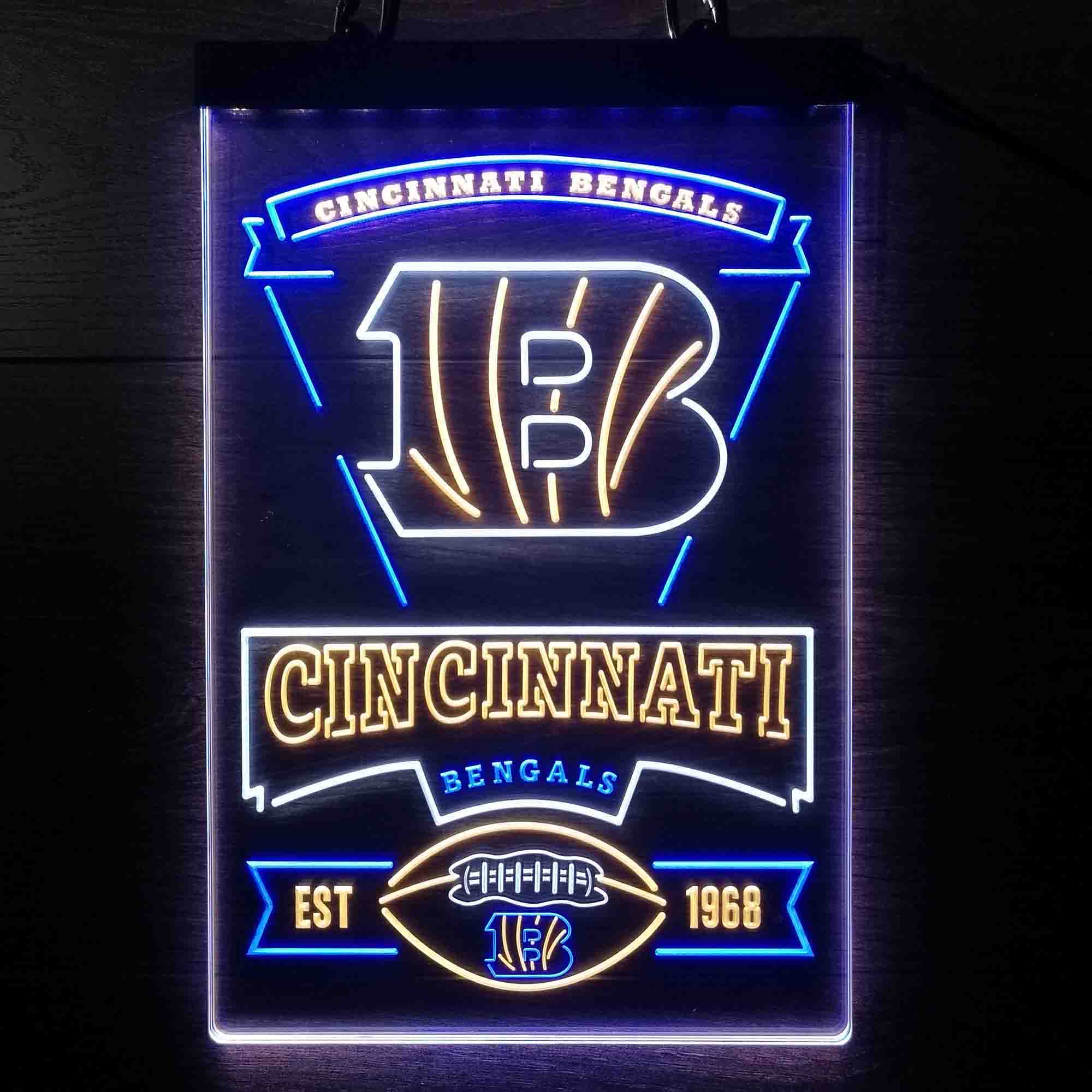 Cincinnati Bengals Neon LED Sign 3 Colors