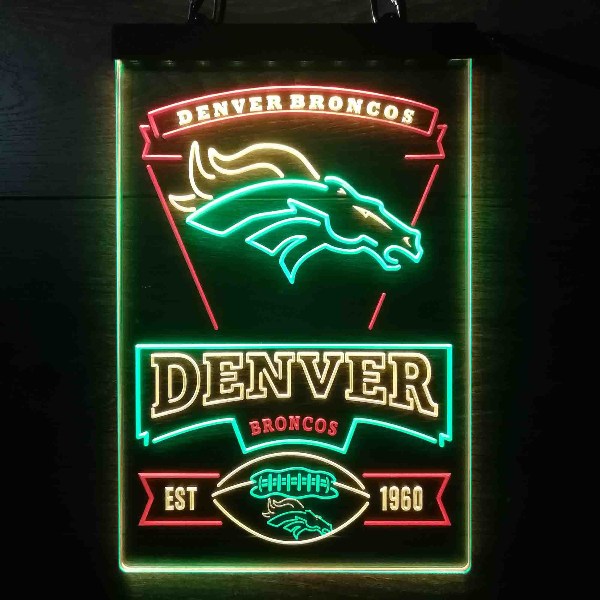 Denver Broncos Neon LED Sign 3 Colors