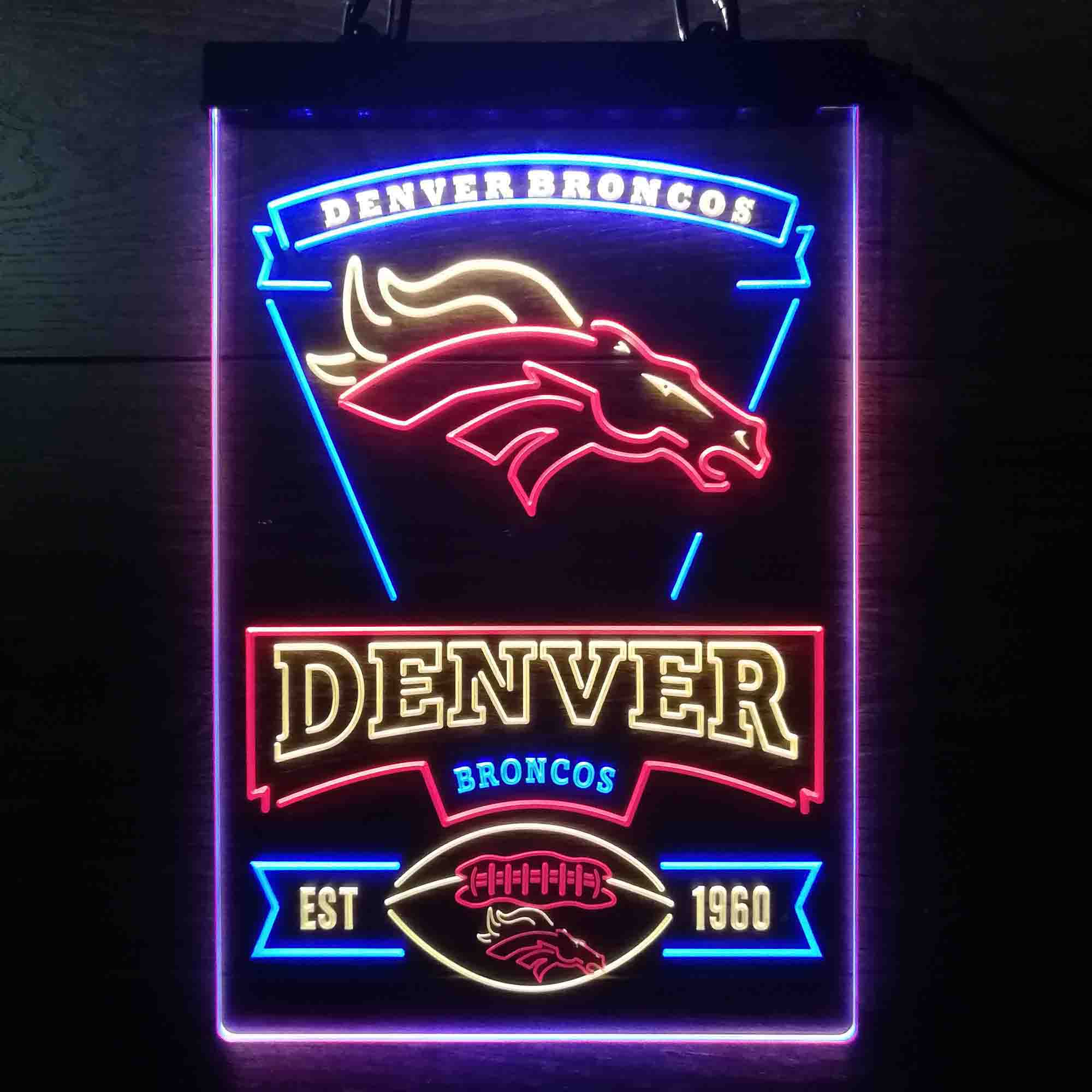 Denver Broncos Led Light Sign  - Premium Edition