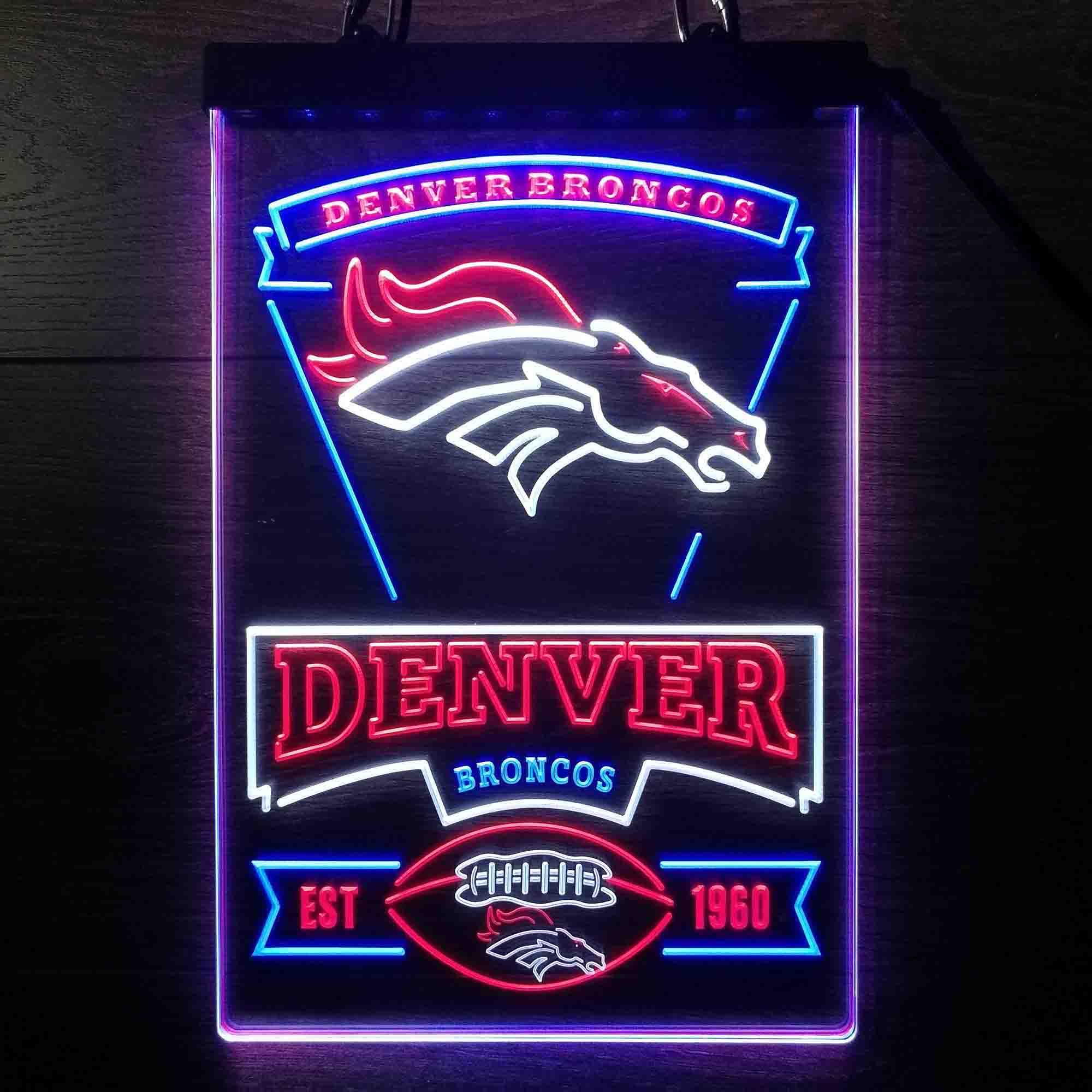 Denver Broncos Led Light Sign  - Premium Edition