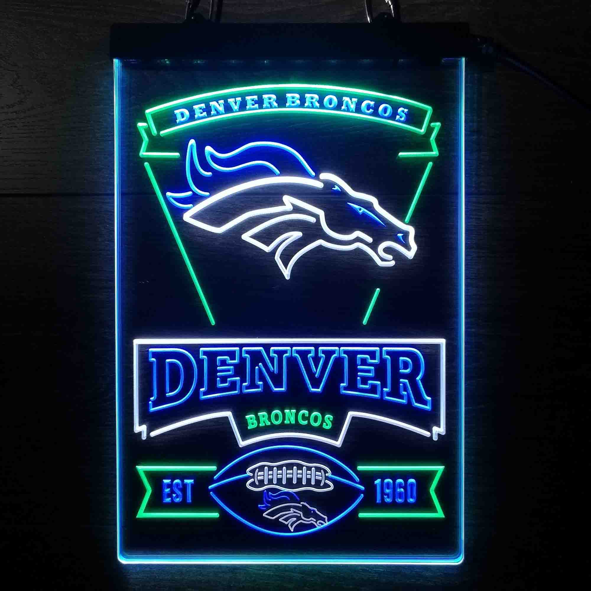 Denver Broncos Led Light Sign  - Premium Edition