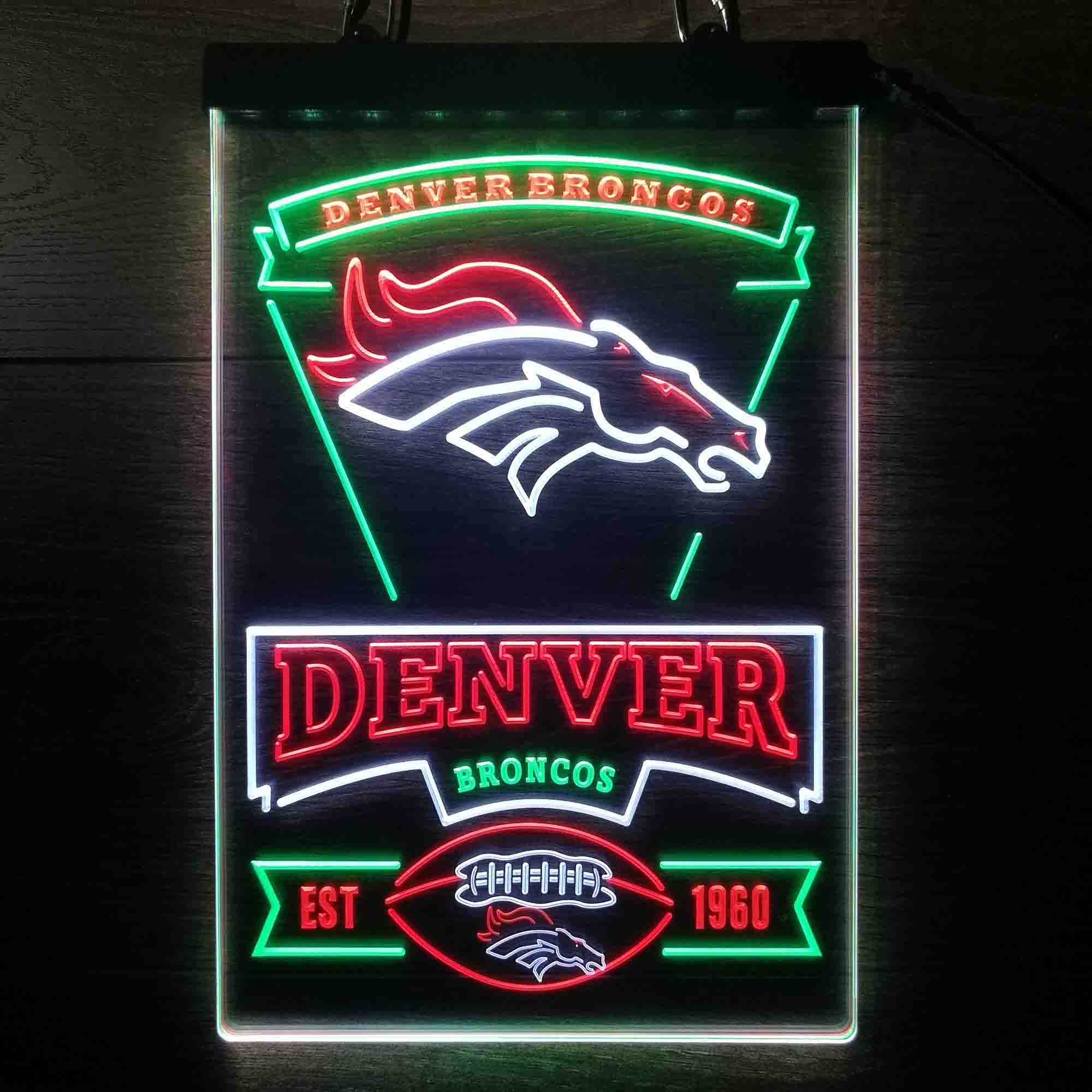 Denver Broncos Led Light Sign  - Premium Edition