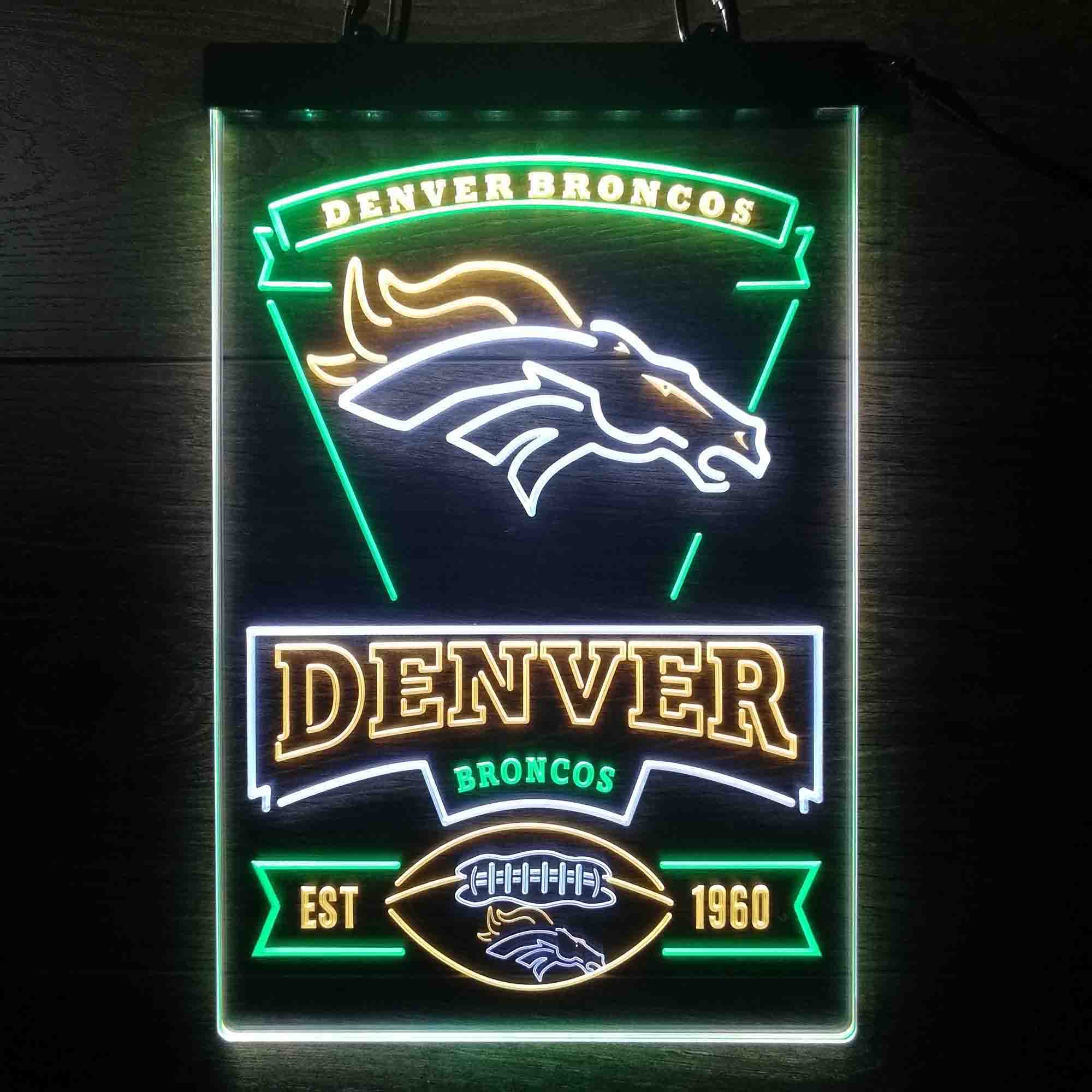 Denver Broncos Led Light Sign  - Premium Edition