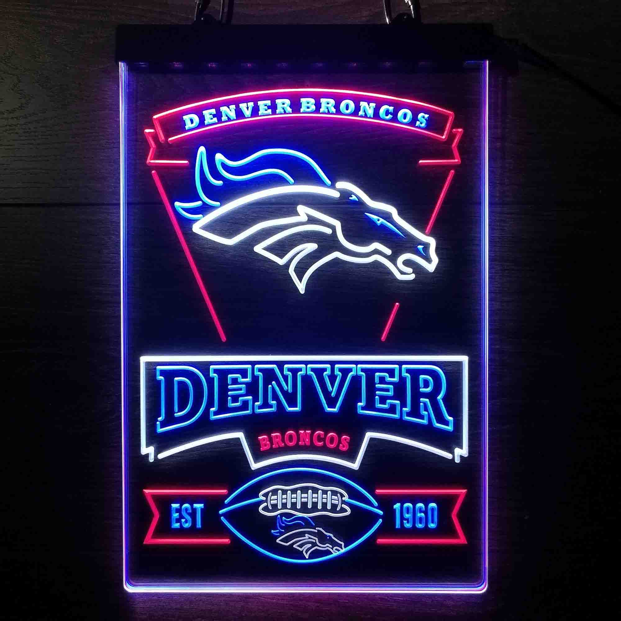 Denver Broncos Led Light Sign  - Premium Edition