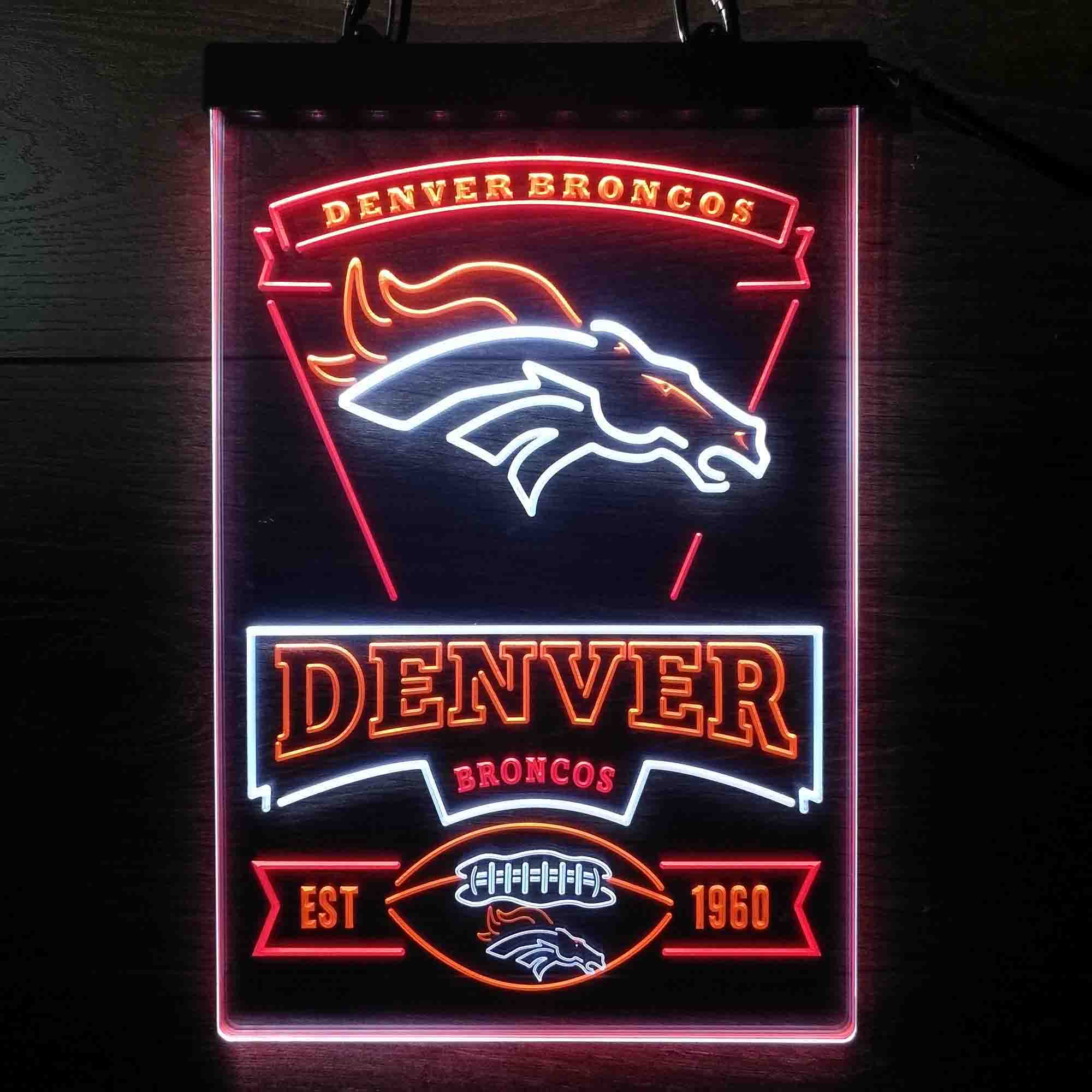 Denver Broncos Led Light Sign  - Premium Edition