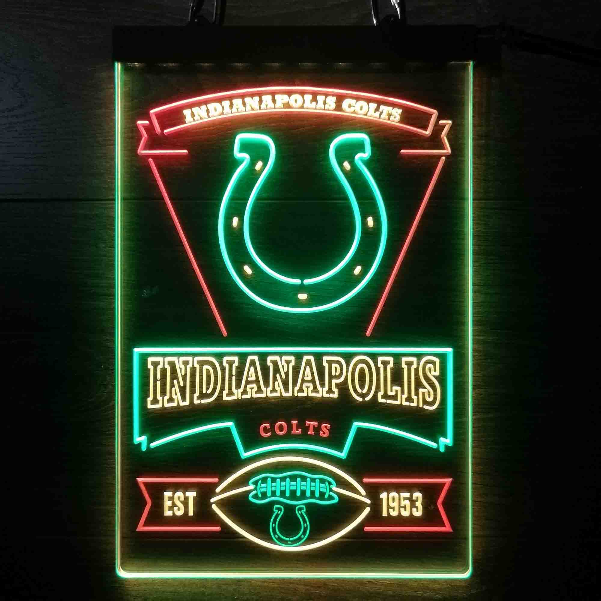 Indianapolis Colts Neon LED Sign 3 Colors