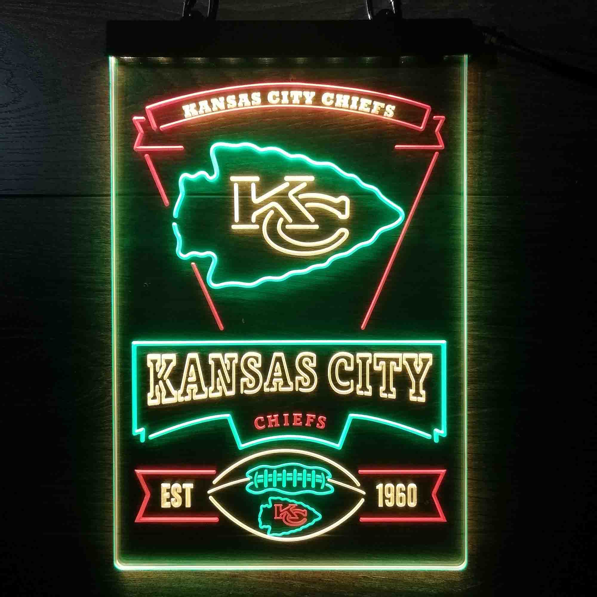 Kansas City Chiefs Led Light Sign