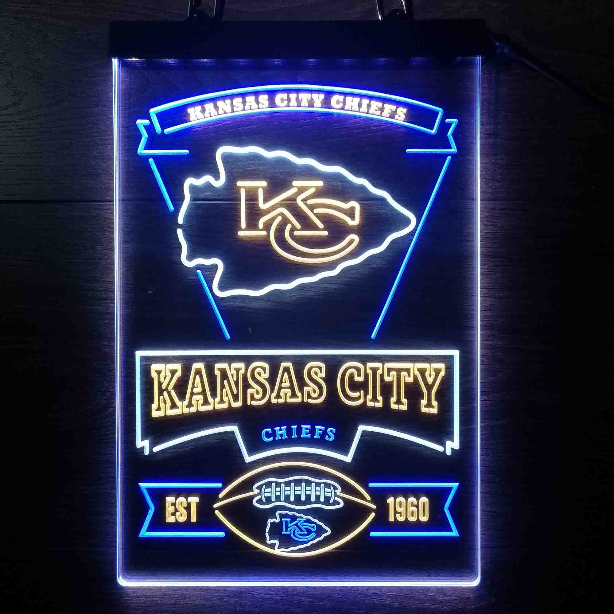 Kansas City Chiefs Led Light Sign