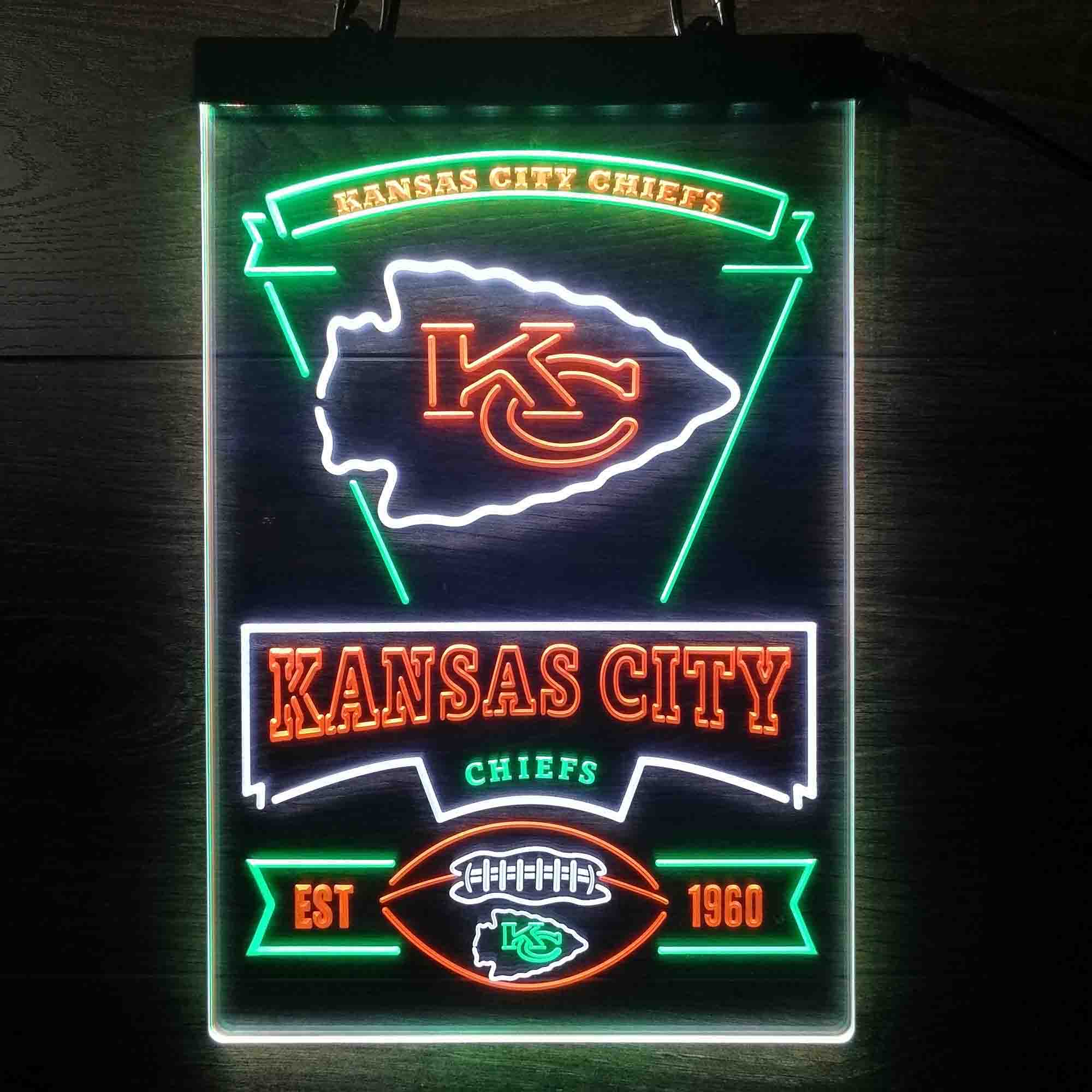 Kansas City Chiefs Led Light Sign