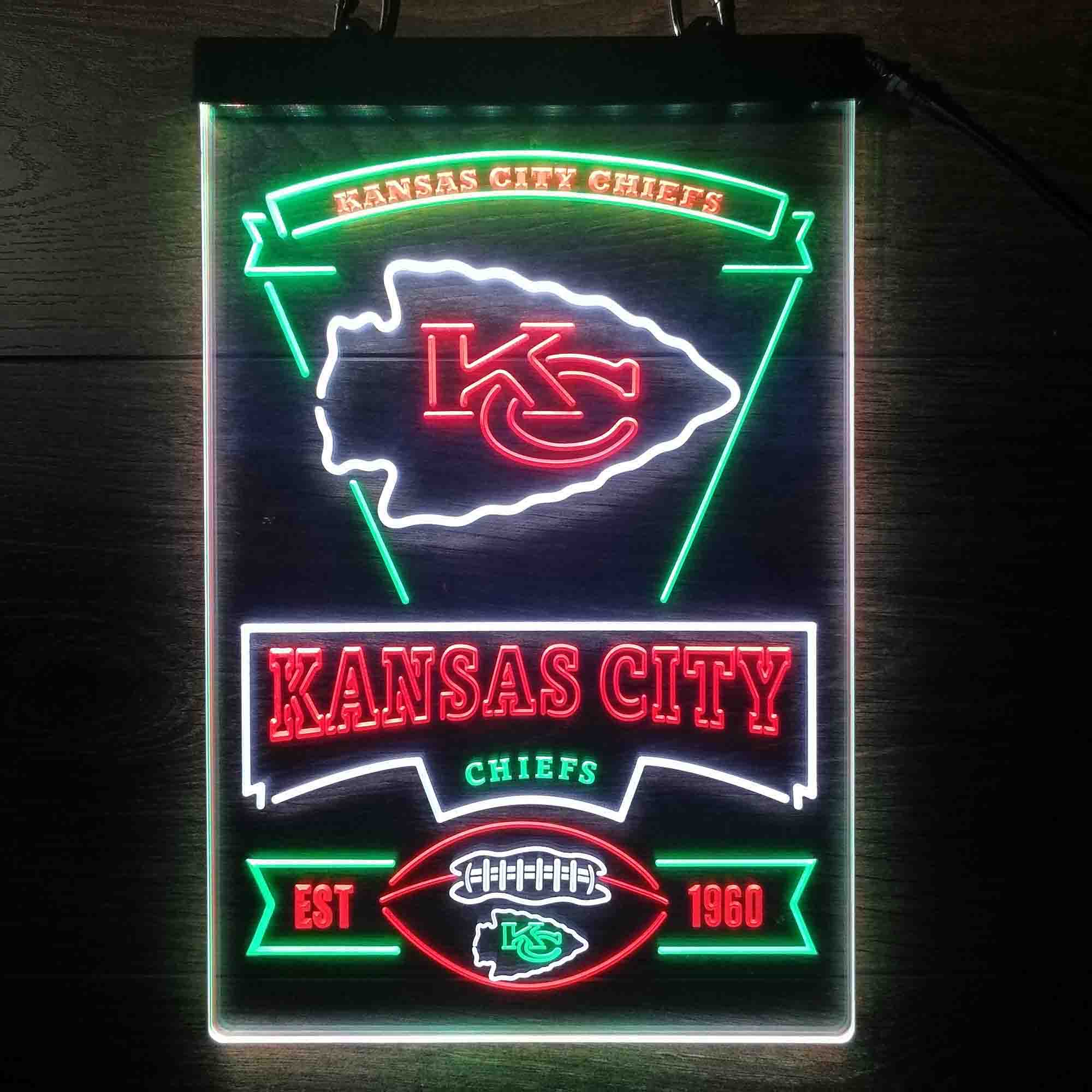 Kansas City Chiefs Led Light Sign