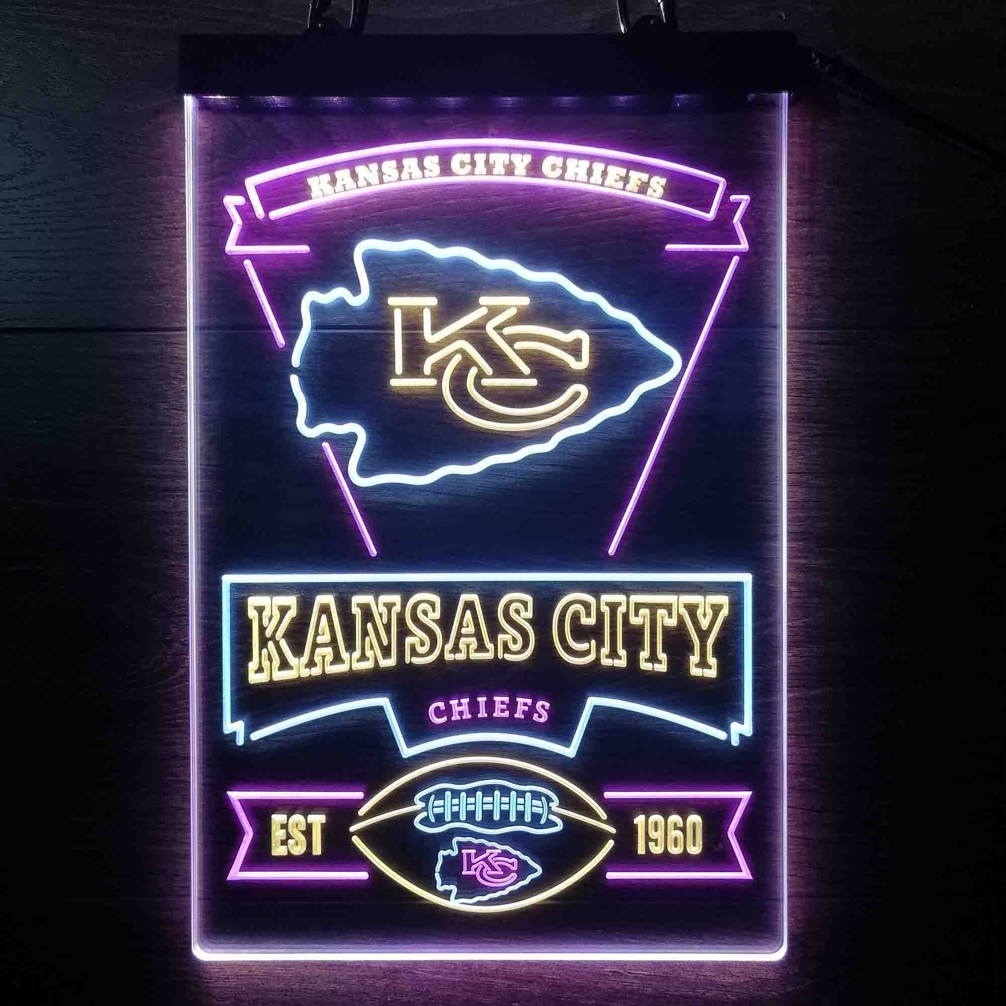 Kansas City Chiefs Led Light Sign