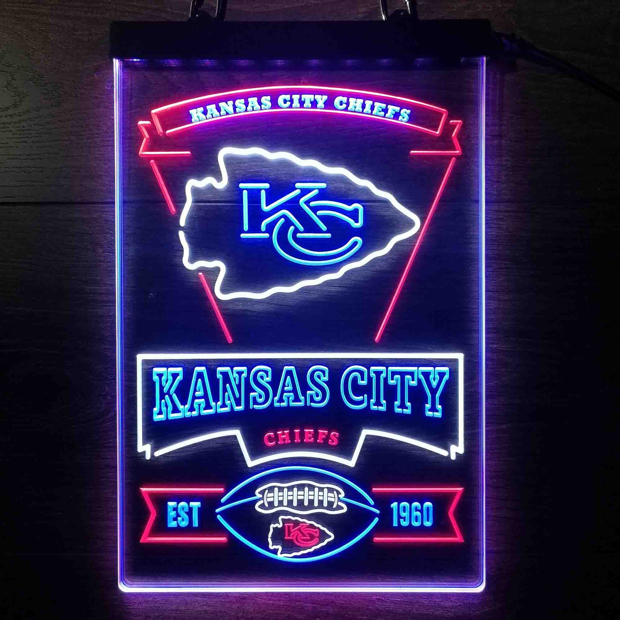 Kansas City Chiefs Led Light Sign