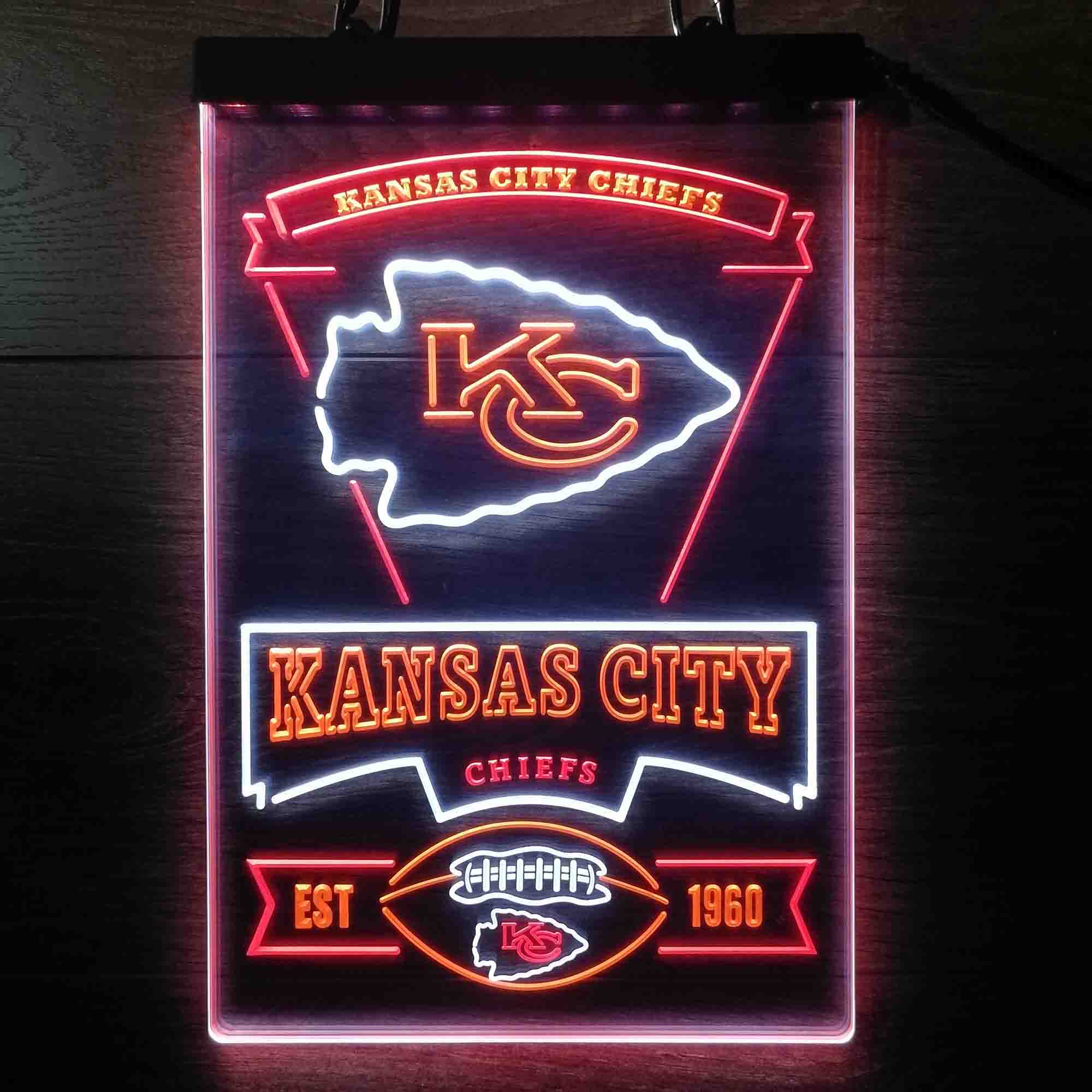 Kansas City Chiefs Led Light Sign