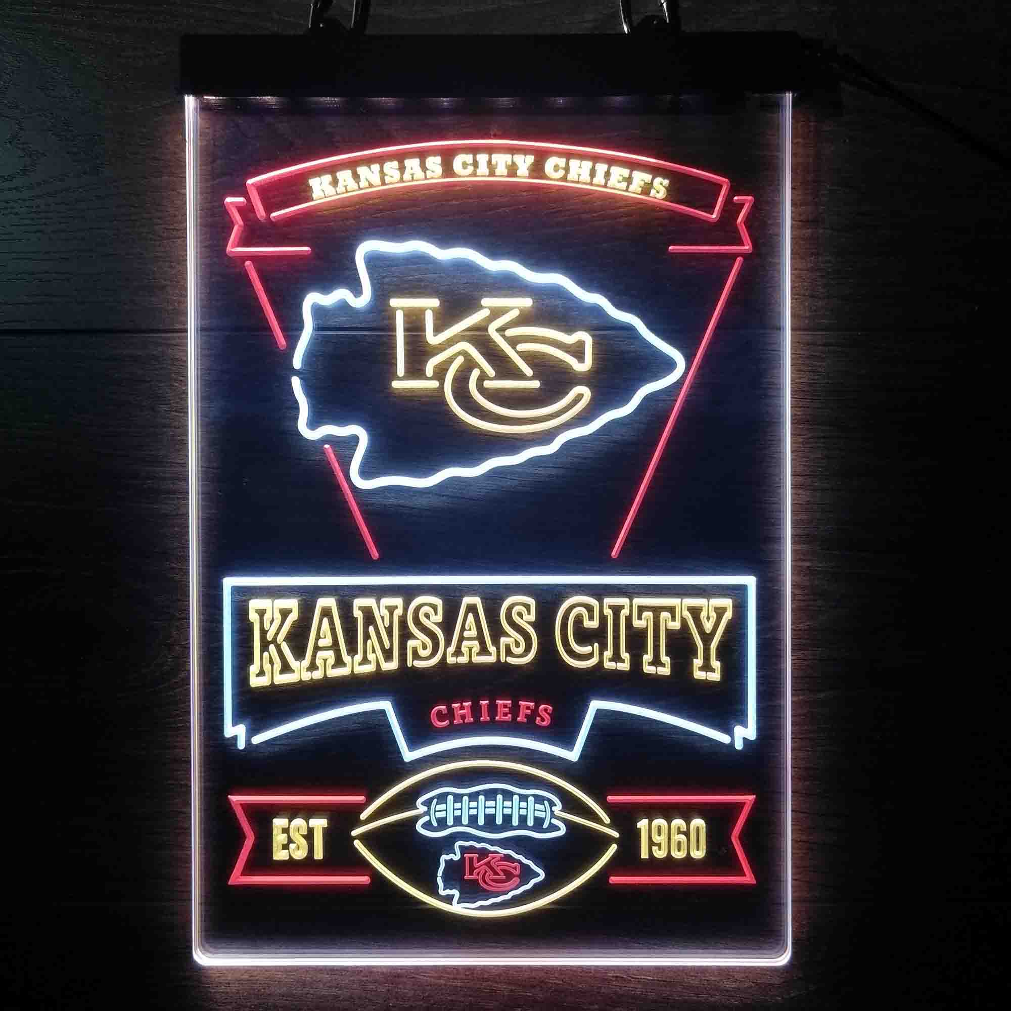 Kansas City Chiefs Led Light Sign