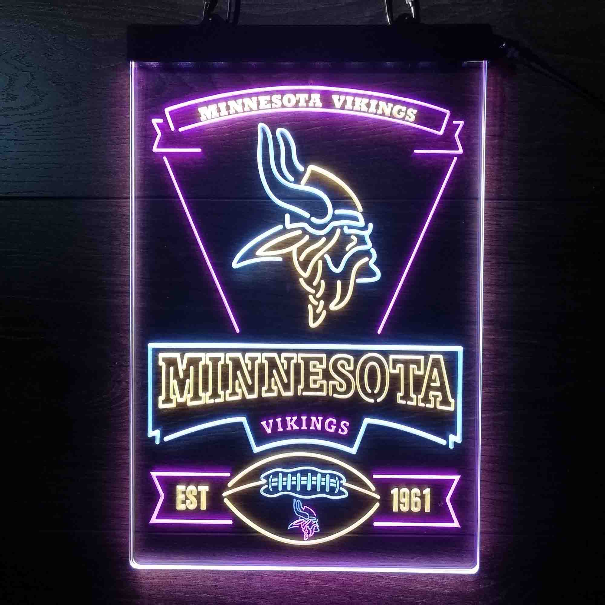 Minnesota Vikings Neon LED Light Sign 