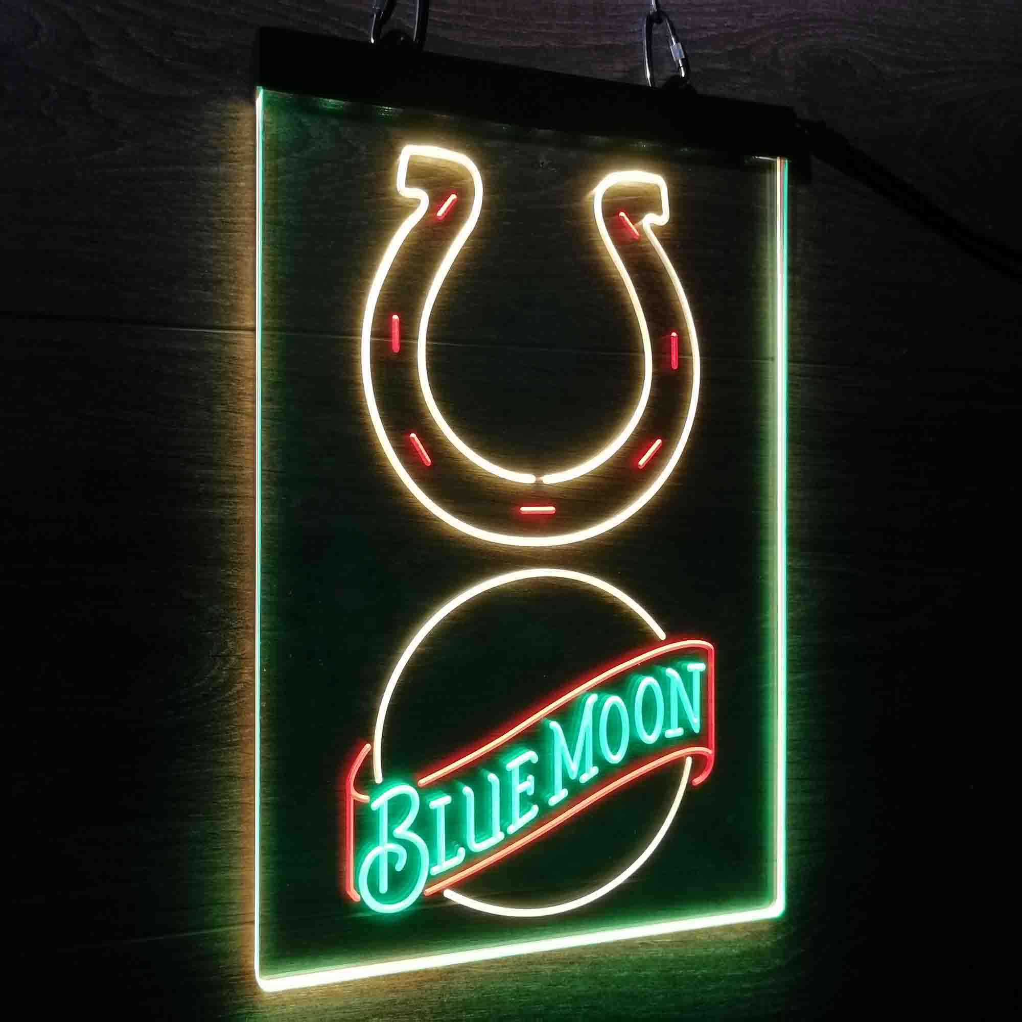 Blue Moon Bar Indianapolis Colts Est. 1953 Led Light Sign