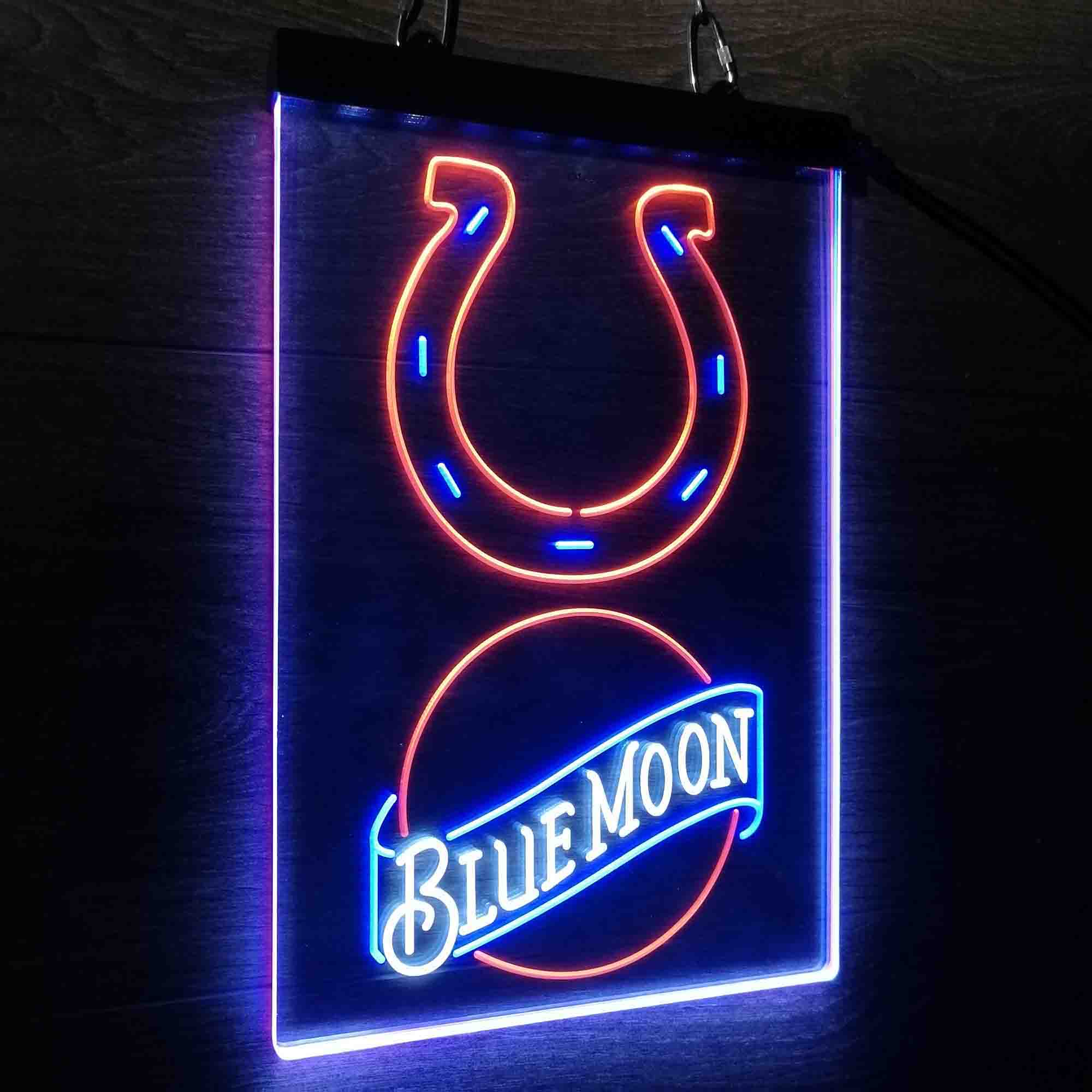 Blue Moon Bar Indianapolis Colts Est. 1953 Led Light Sign